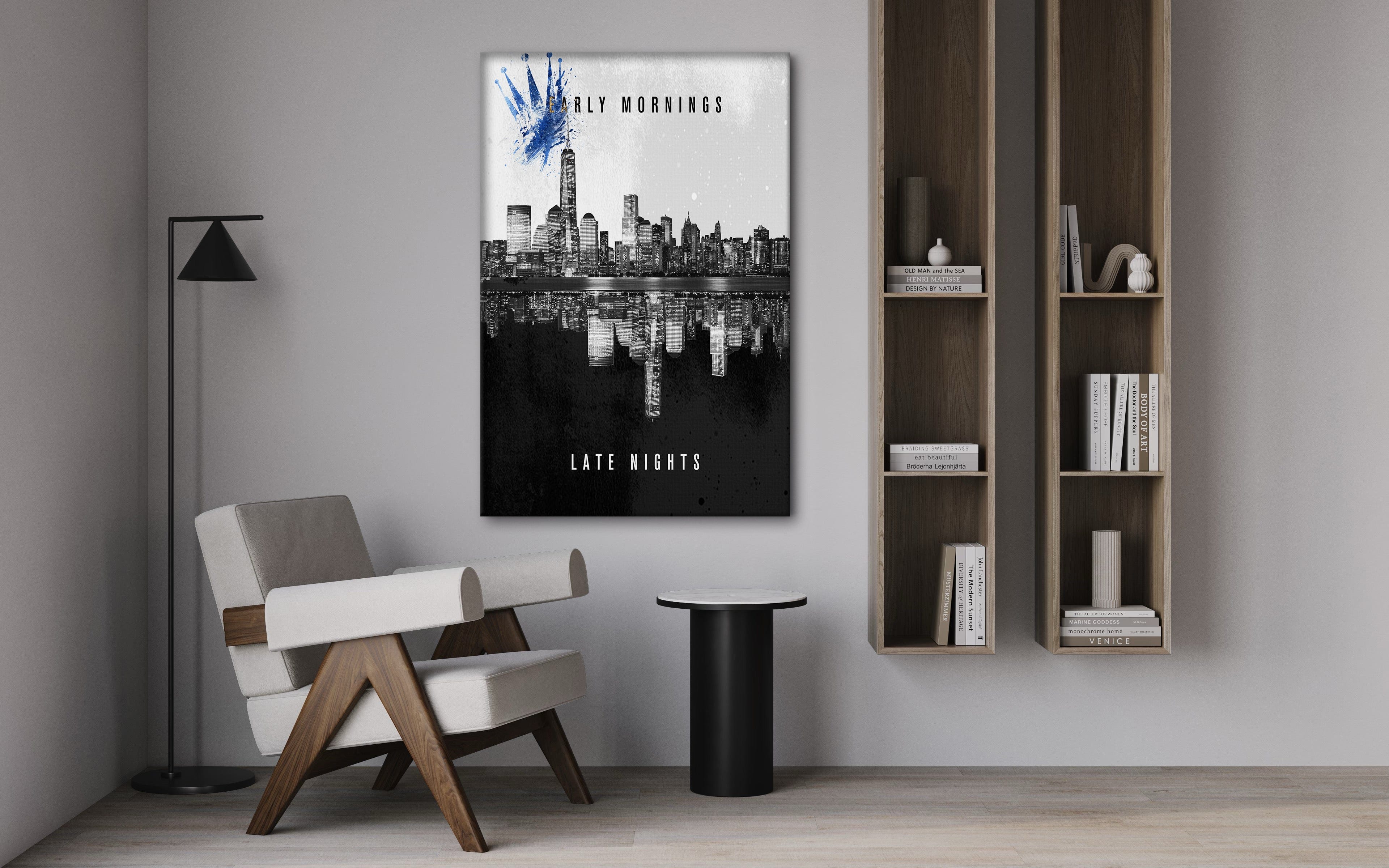 Early Mornings Late Nights - Leinwandbild Motivation SimpleCanvas Canvas