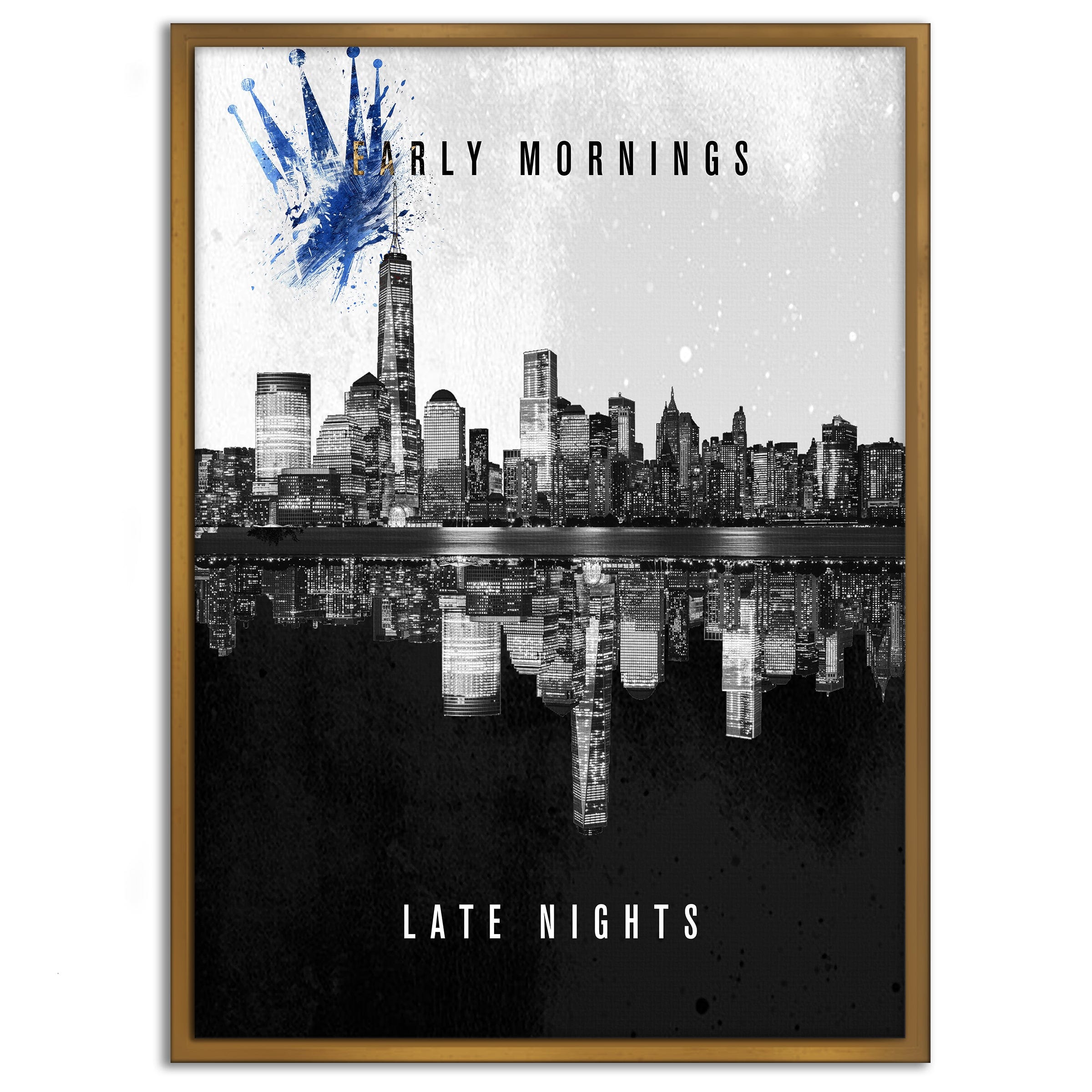 Early Mornings Late Nights - Leinwandbild Motivation SimpleCanvas Canvas
