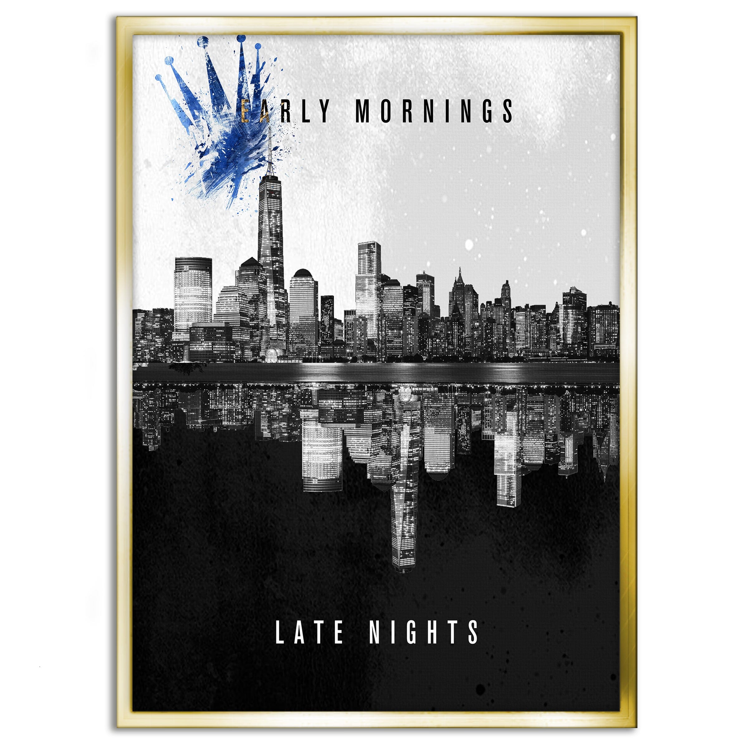 Early Mornings Late Nights - Leinwandbild Motivation SimpleCanvas Canvas