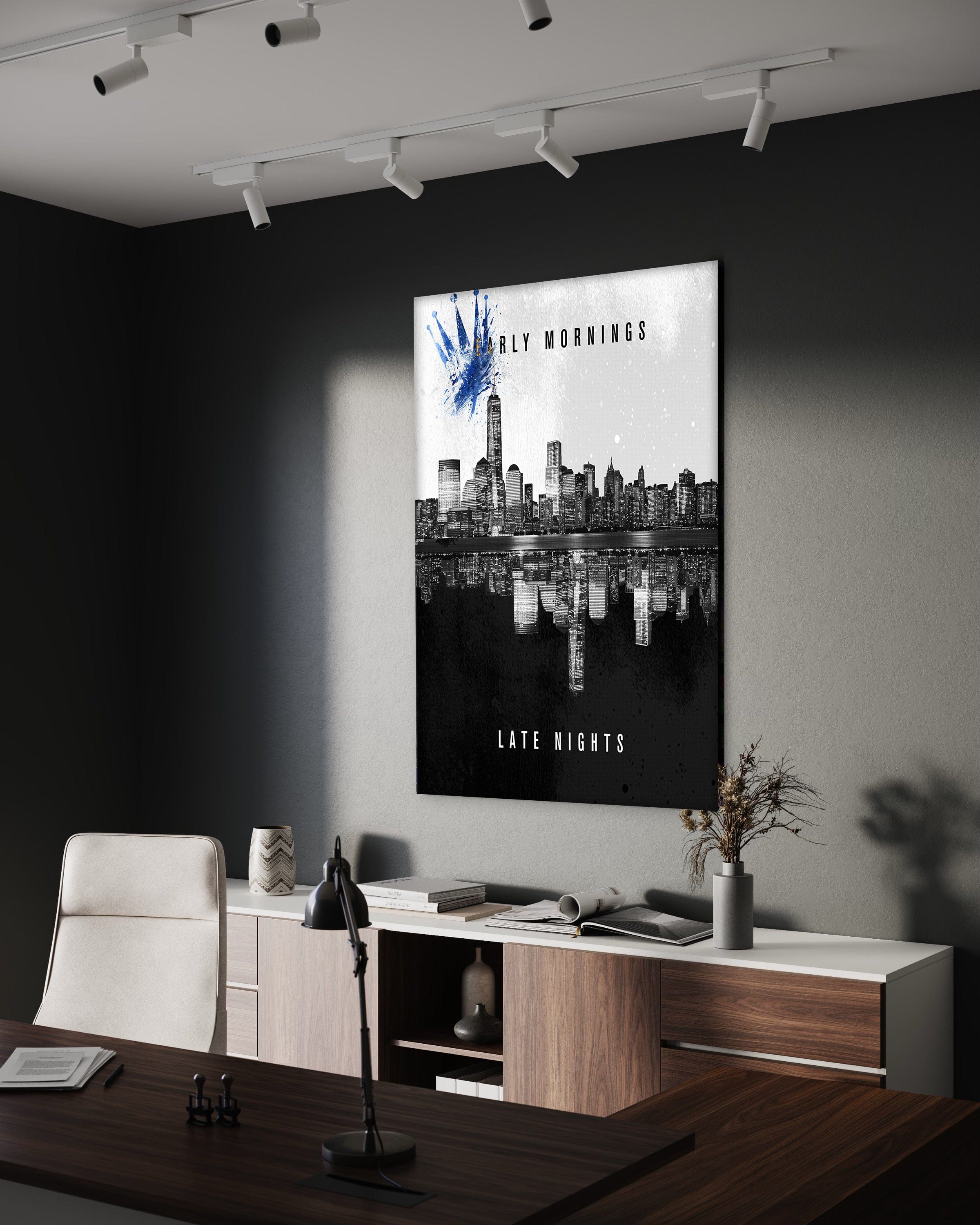 Early Mornings Late Nights - Leinwandbild Motivation SimpleCanvas Canvas