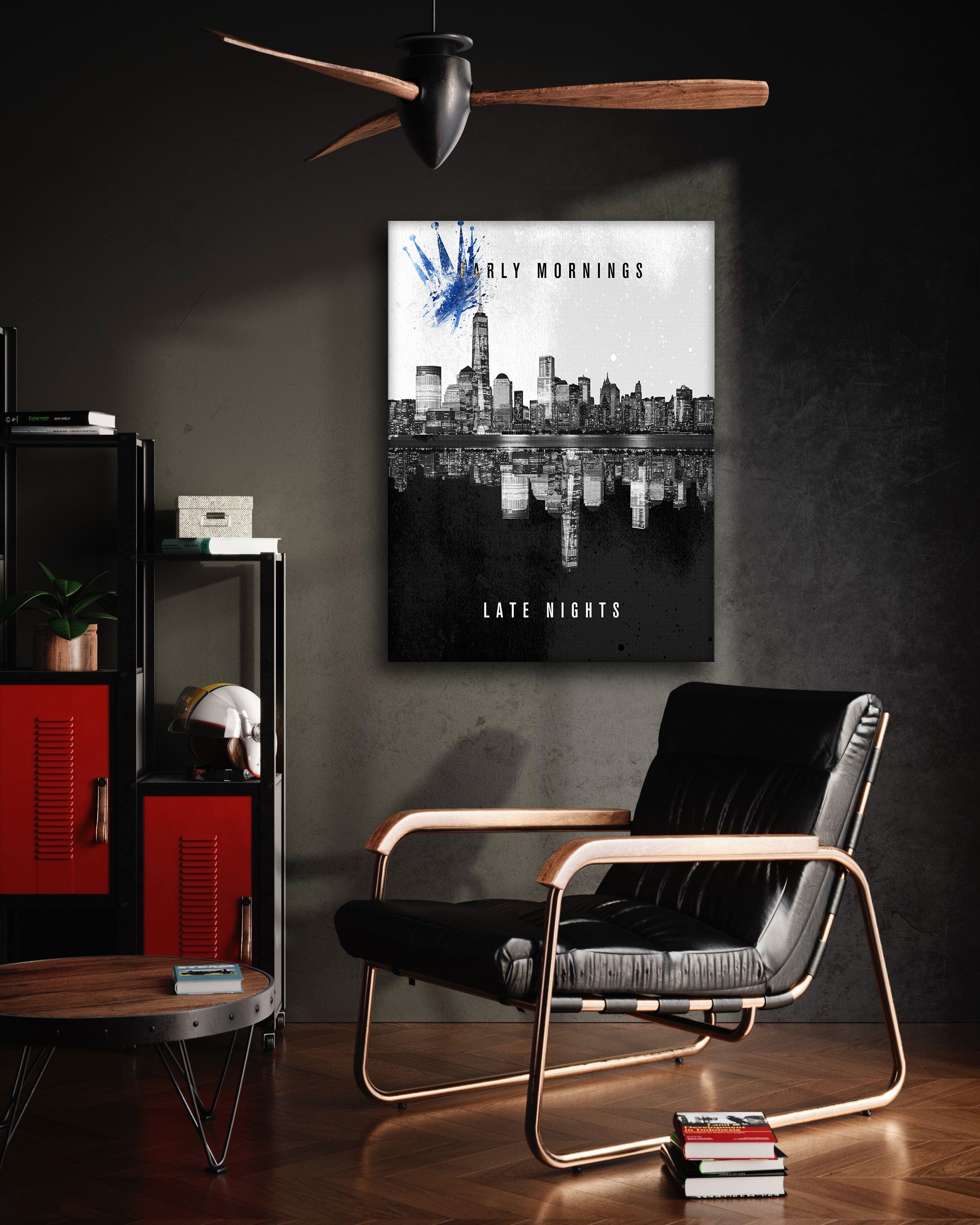 Early Mornings Late Nights - Leinwandbild Motivation SimpleCanvas Canvas