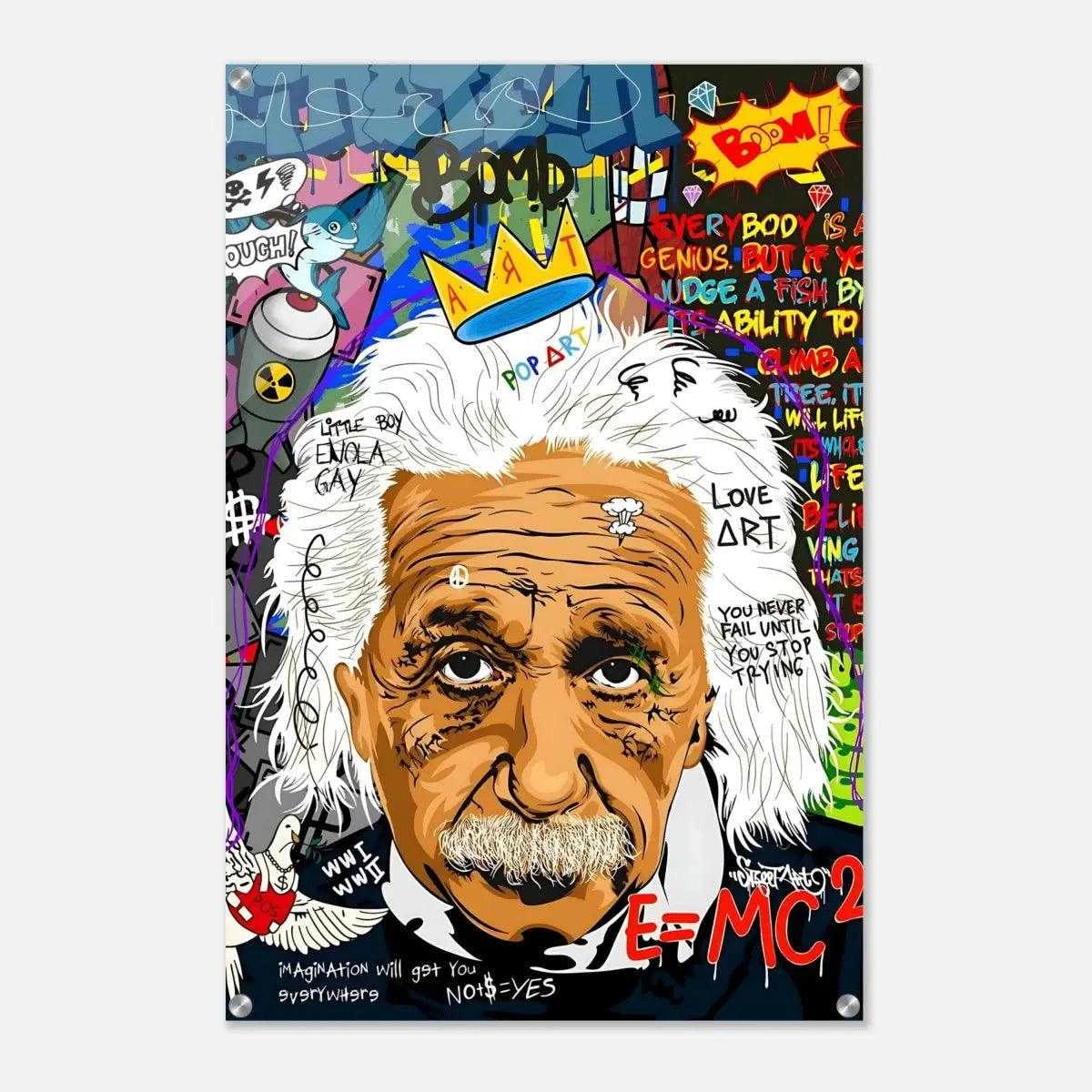 Everybody is a genius - Einstein - Leinwandbild Pop Art - - 120x160 cm 150x200 cm 20x30 cm 40x60 cm 60x90 cm 80x120 cm albert einstein Art Exhibitions canvas colorful Educational Settings einstein pop art Foto auf Leinwand Gift for Scientists Gift for Teachers Home Decor leinwandbilder leinwandbilder motivation luxury canvas luxury wall art motivation wandbild multicolor Office Decor picture pop art pop art canvas Science-themed Events text wall art wandbilder