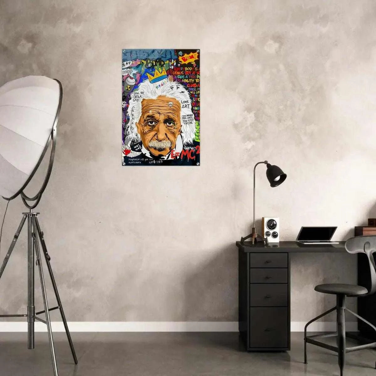 Everybody is a genius - Einstein - Leinwandbild Pop Art - - 120x160 cm 150x200 cm 20x30 cm 40x60 cm 60x90 cm 80x120 cm albert einstein Art Exhibitions canvas colorful Educational Settings einstein pop art Foto auf Leinwand Gift for Scientists Gift for Teachers Home Decor leinwandbilder leinwandbilder motivation luxury canvas luxury wall art motivation wandbild multicolor Office Decor picture pop art pop art canvas Science-themed Events text wall art wandbilder