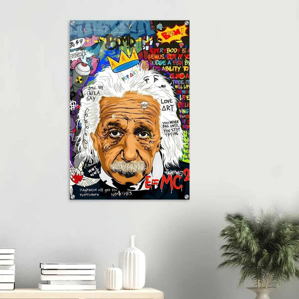 Everybody is a genius - Einstein - Leinwandbild Pop Art - - 120x160 cm 150x200 cm 20x30 cm 40x60 cm 60x90 cm 80x120 cm albert einstein Art Exhibitions canvas colorful Educational Settings einstein pop art Foto auf Leinwand Gift for Scientists Gift for Teachers Home Decor leinwandbilder leinwandbilder motivation luxury canvas luxury wall art motivation wandbild multicolor Office Decor picture pop art pop art canvas Science-themed Events text wall art wandbilder