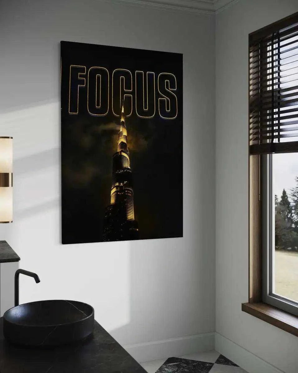 FOCUS - Leinwandbild Motivation - - canvas Foto auf Leinwand hard work beats talent Home Decor leinwandbilder leinwandbilder motivation leinwanddeko luxury canvas mindset canvas motivation canvas motivation wandbild Sublimation Designs wall art wandbilder