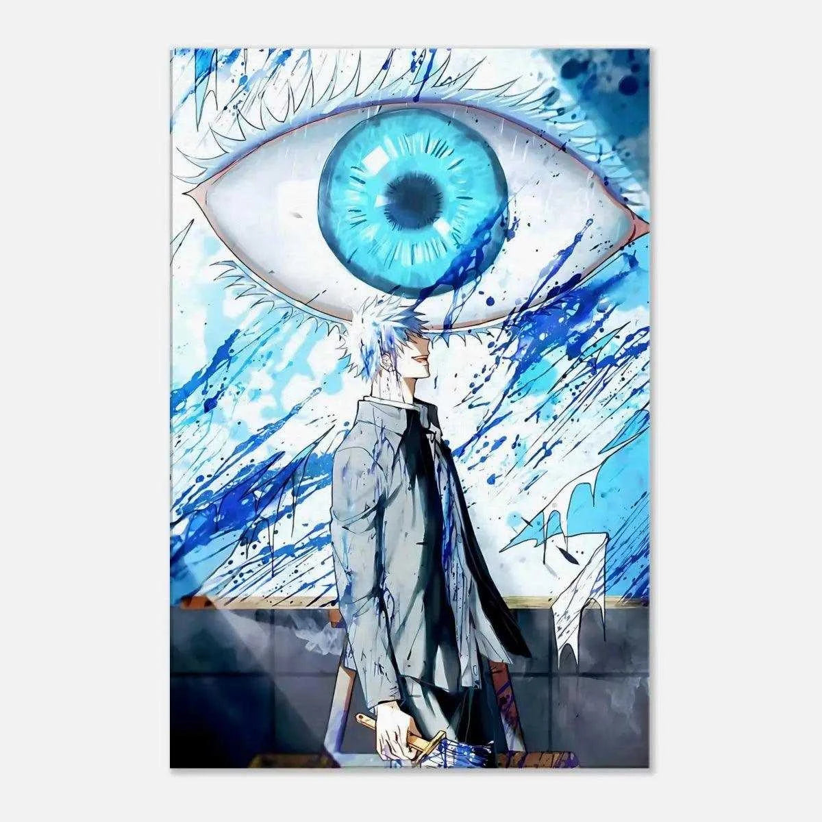 Gojo's Blue Eyes - Jujutsu Kaisen - Anime Leinwandbild - - 120x160 cm 150x200 cm 20x30 cm 40x60 cm 60x90 cm 80x120 cm anime canvas anime wallart anime wandbild canvas collectible display fan merchandise Foto auf Leinwand gift for anime fans gojo blue eyes gojo jujutsu kaisen gojo wandbild JJK Gojo jujutsu kaisen wallart leinwandbilder leinwanddeko wall art wandbilder