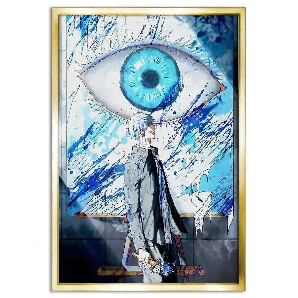 Gojo's Blue Eyes - Jujutsu Kaisen - Anime Leinwandbild SimpleCanvas Canvas
