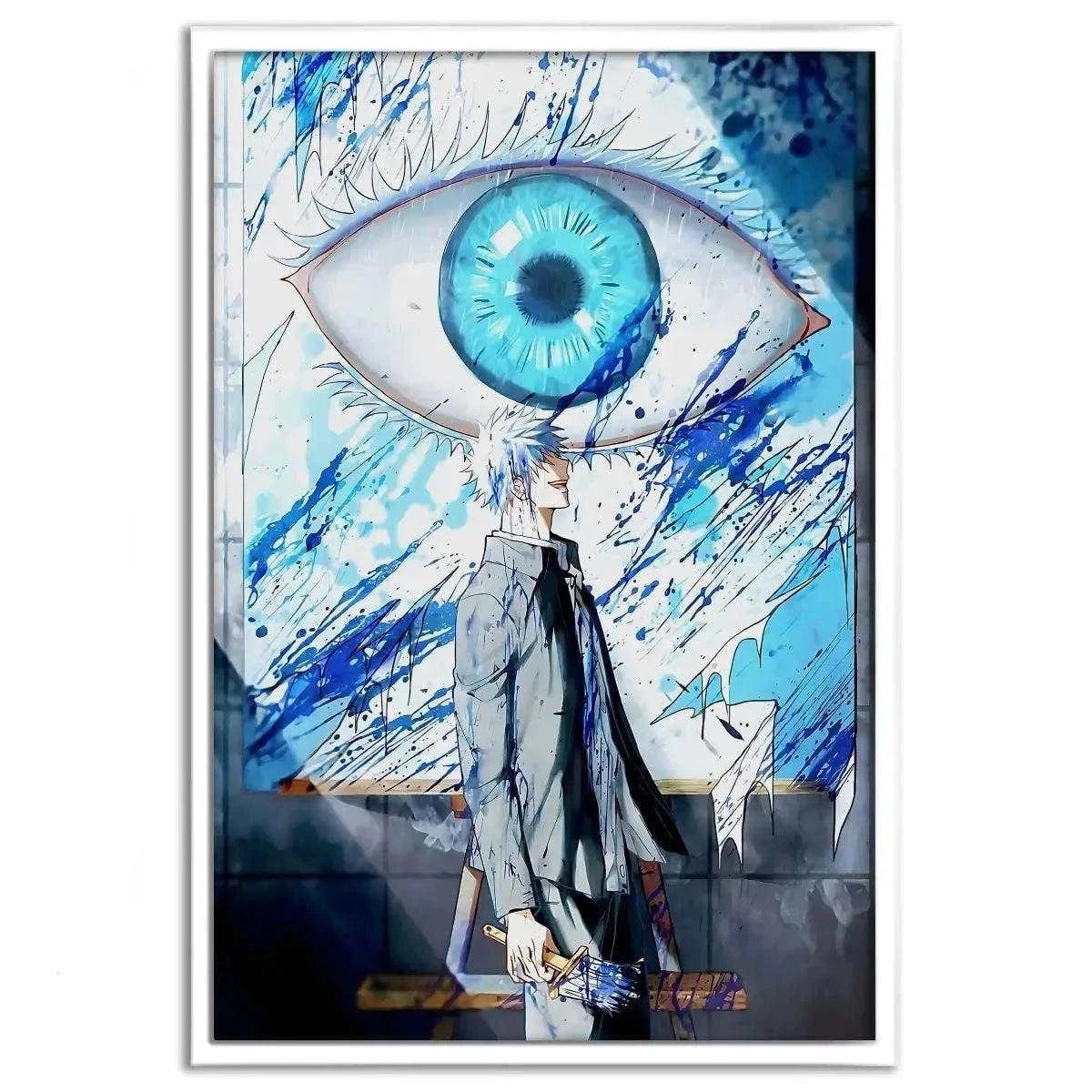 Gojo's Blue Eyes - Jujutsu Kaisen - Anime Leinwandbild SimpleCanvas Canvas