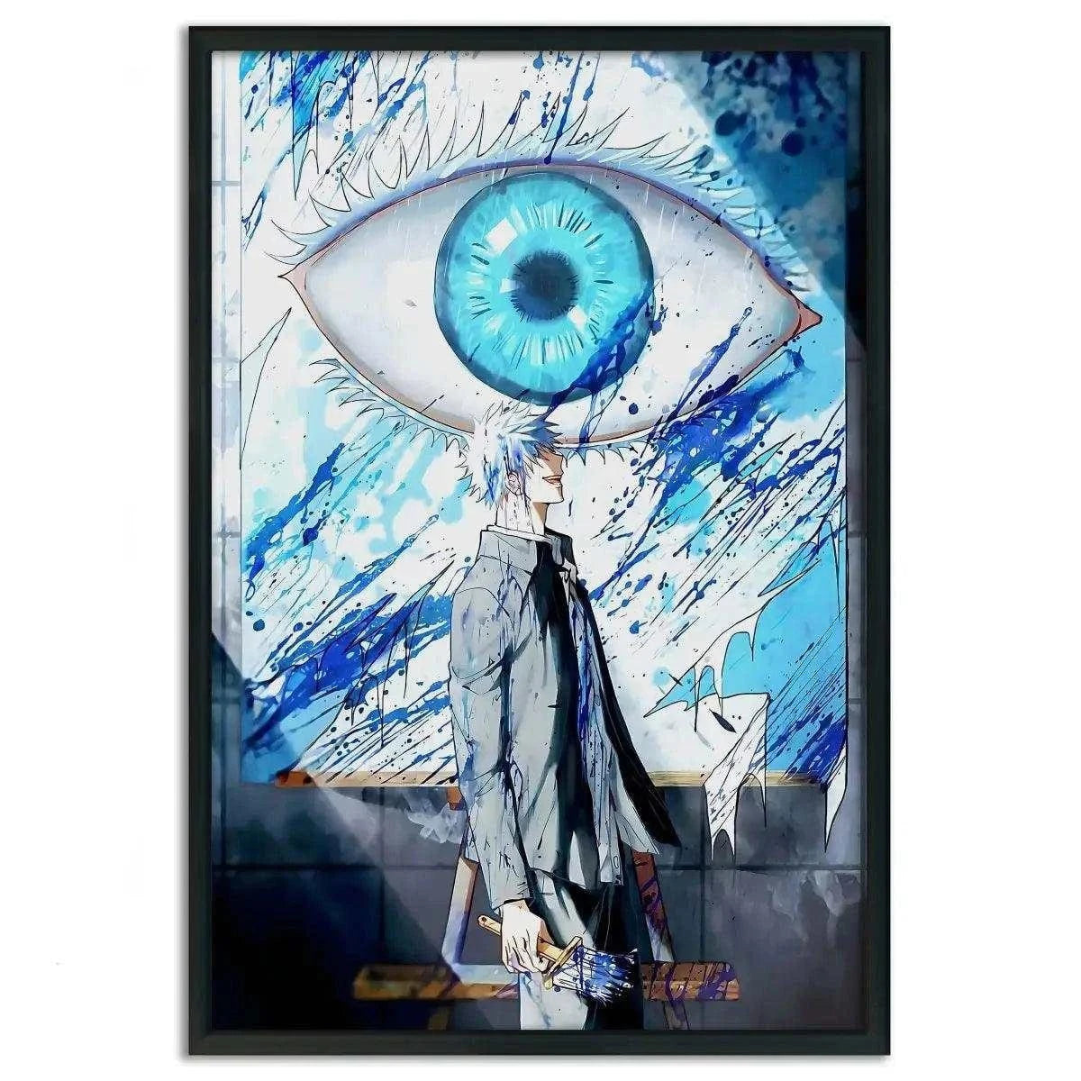 Gojo's Blue Eyes - Jujutsu Kaisen - Anime Leinwandbild SimpleCanvas Canvas