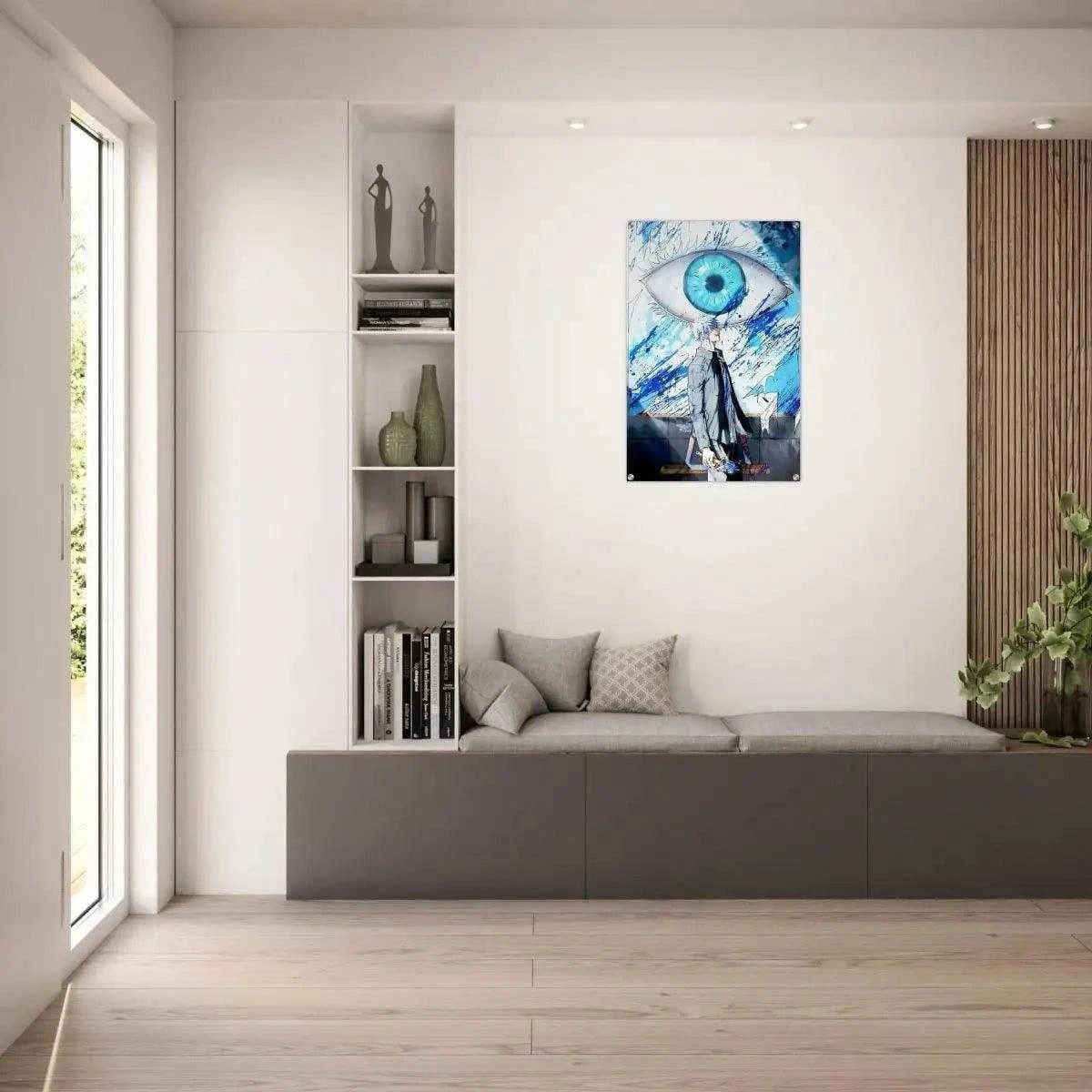 Gojo's Blue Eyes - Jujutsu Kaisen - Anime Leinwandbild SimpleCanvas Canvas