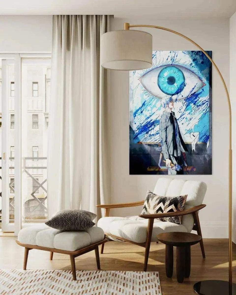 Gojo's Blue Eyes - Jujutsu Kaisen - Anime Leinwandbild SimpleCanvas Canvas