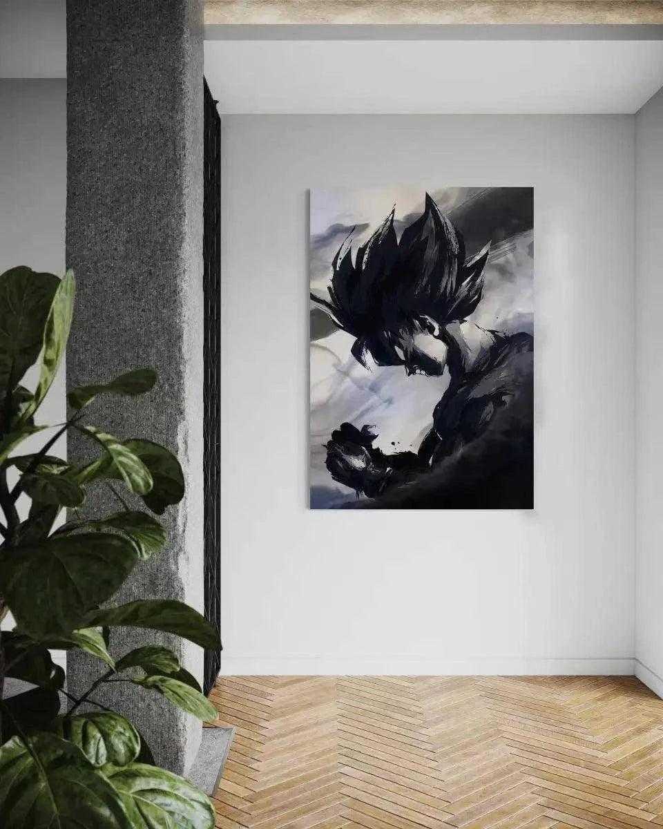 Goku Black and White - Dragon Ball - Anime Leinwandbild SimpleCanvas Canvas