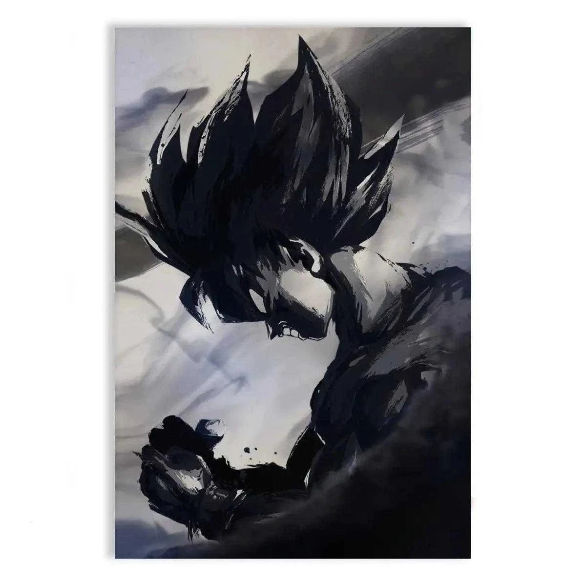 Goku Black and White - Dragon Ball - Anime Leinwandbild SimpleCanvas Canvas