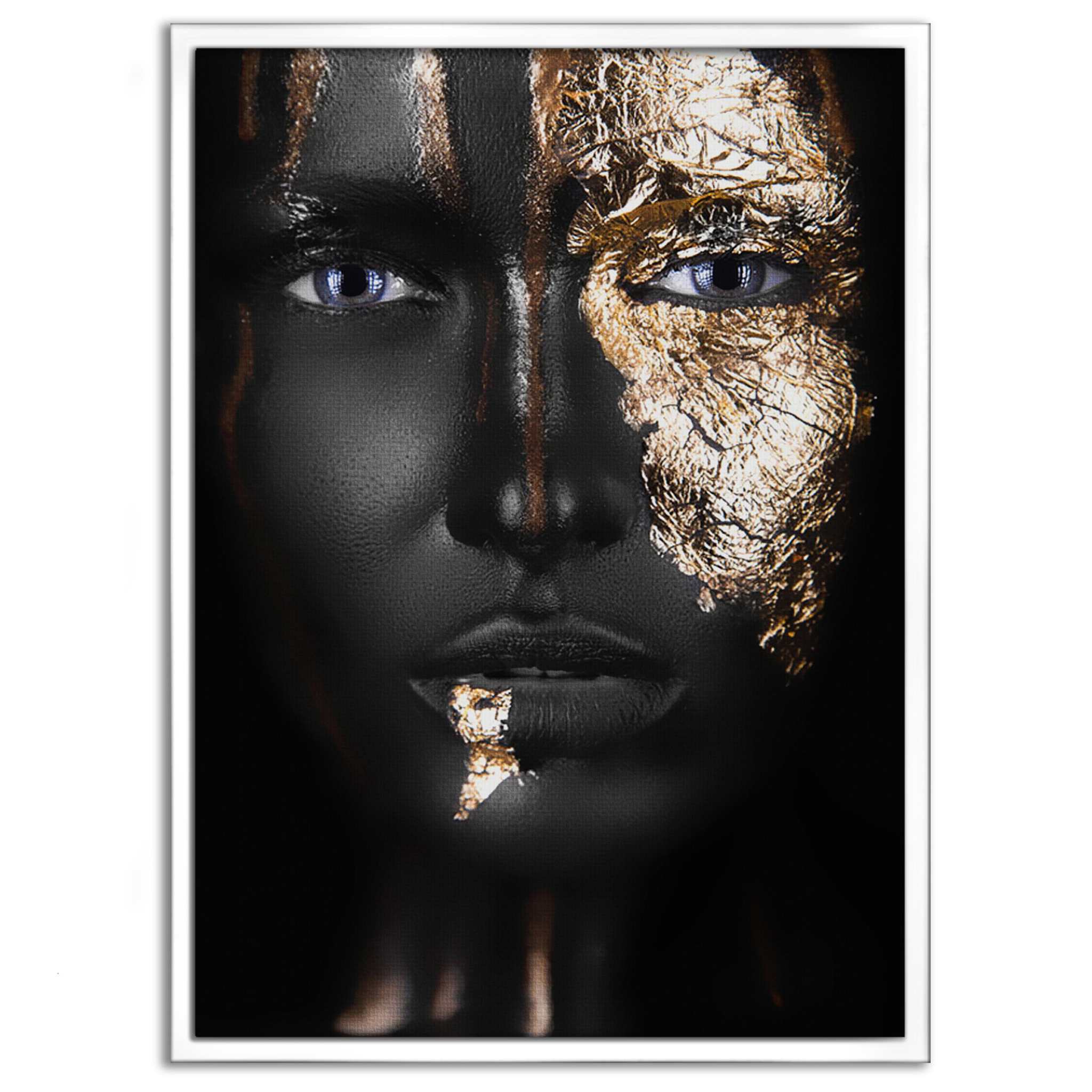 Golden Face I - Leinwandbild Luxuriös SimpleCanvas Canvas