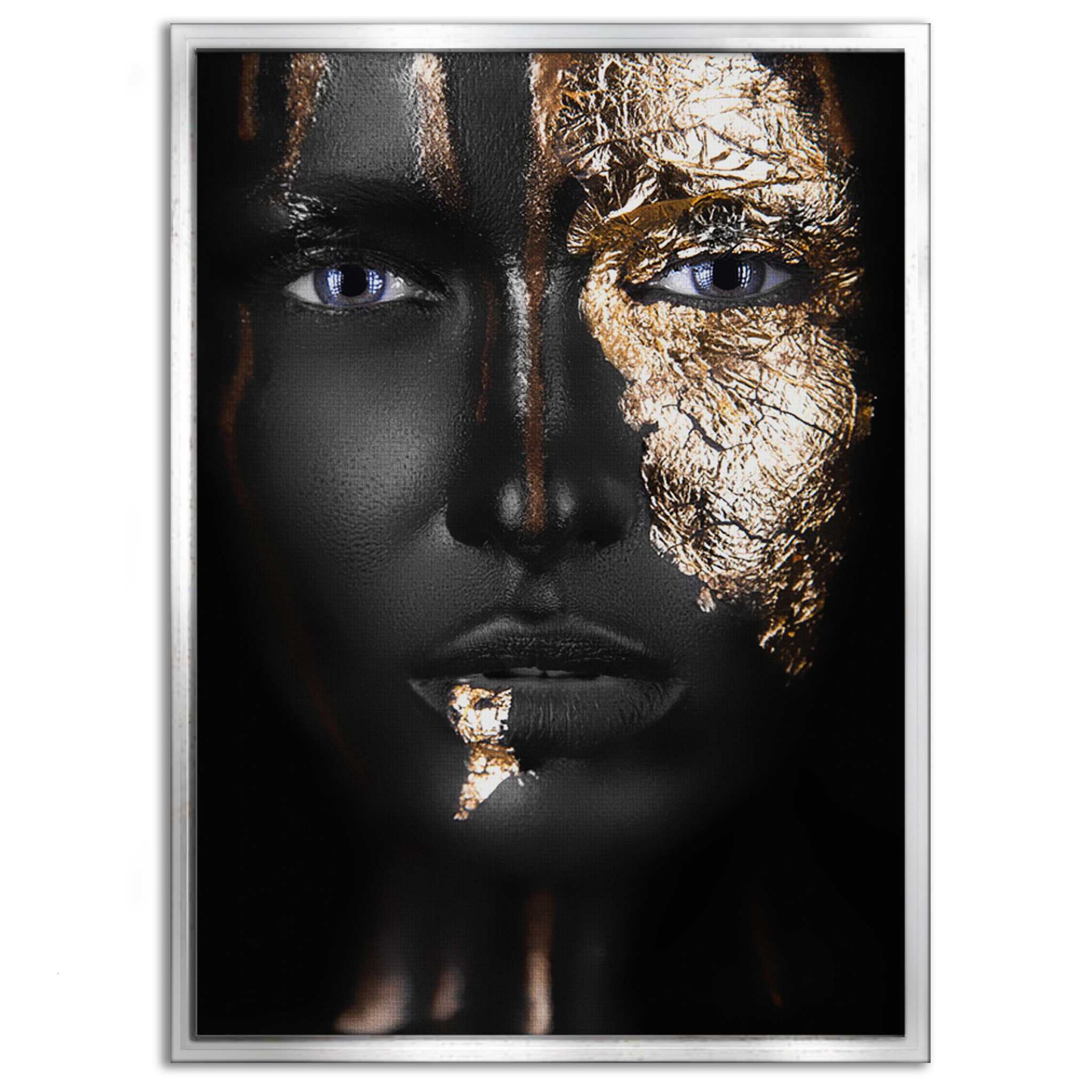 Golden Face I - Leinwandbild Luxuriös SimpleCanvas Canvas