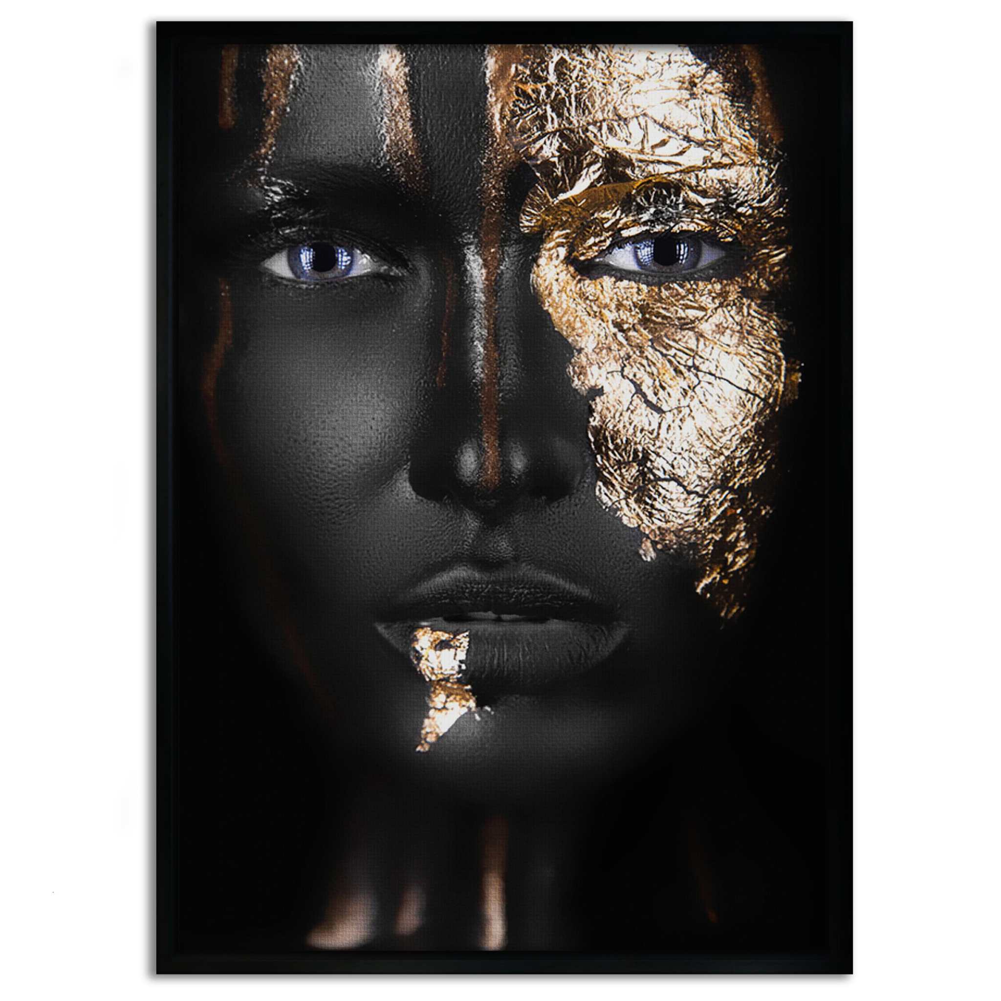 Golden Face I - Leinwandbild Luxuriös SimpleCanvas Canvas