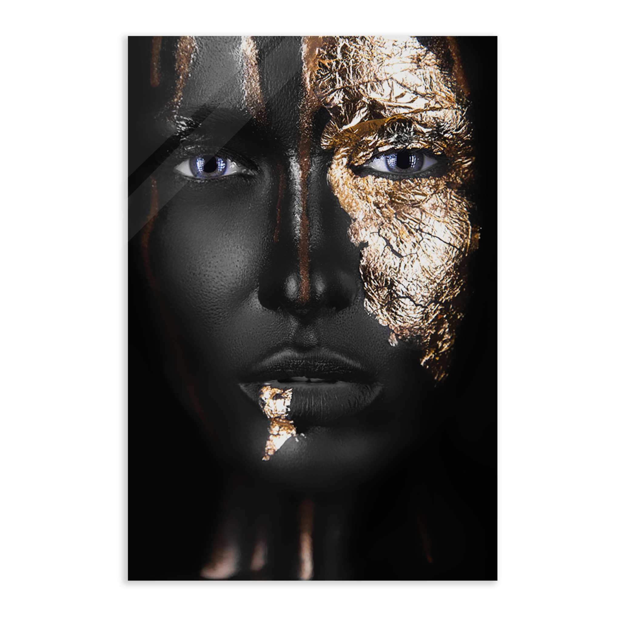 Golden Face I - Leinwandbild Luxuriös SimpleCanvas Canvas