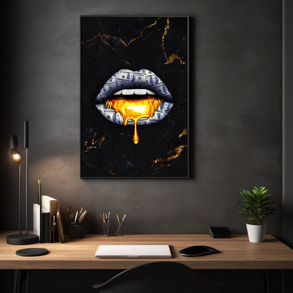 Golden Kiss - Leinwandbild Luxuriös SimpleCanvas Canvas