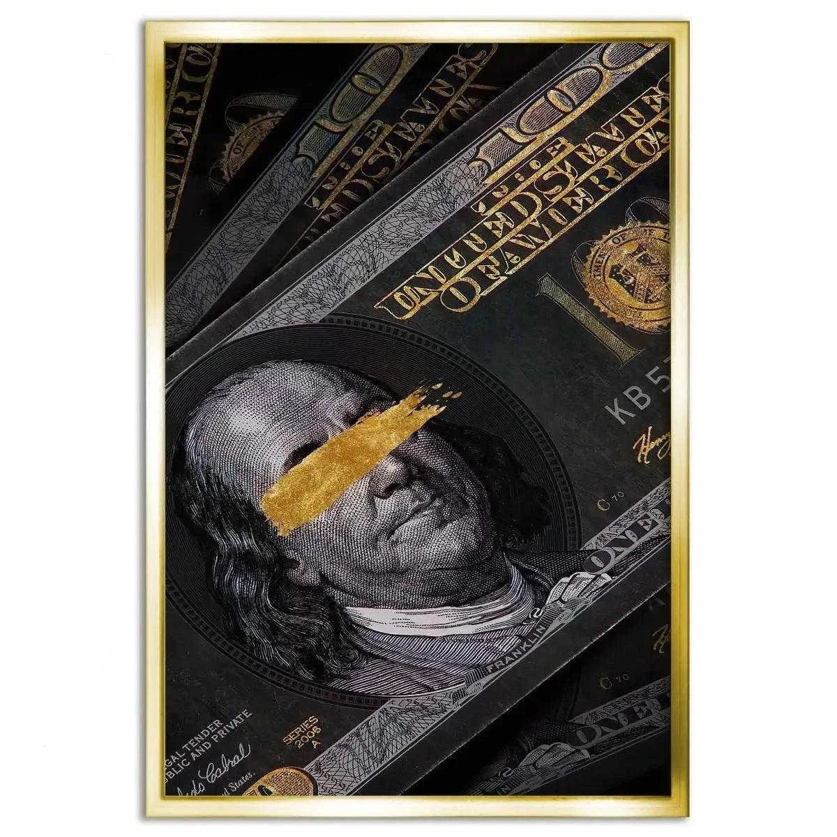 Golden Note - Leinwandbild Luxuriös SimpleCanvas Canvas