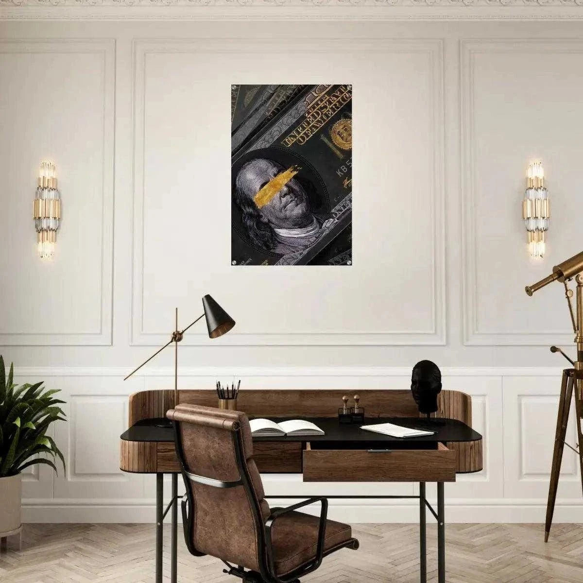 Golden Note - Leinwandbild Luxuriös SimpleCanvas Canvas