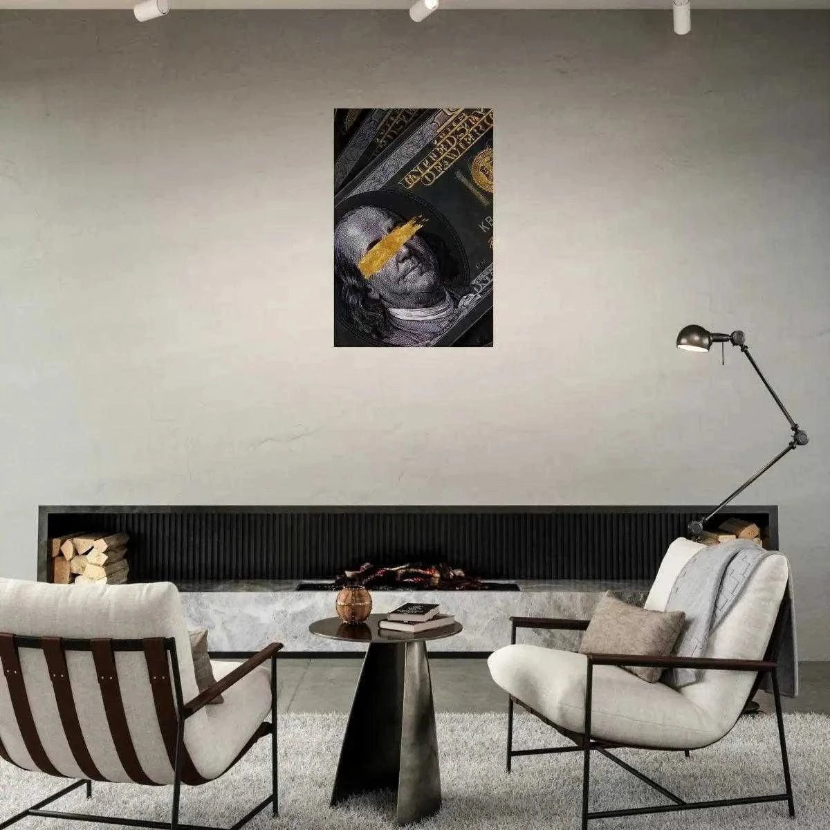 Golden Note - Leinwandbild Luxuriös SimpleCanvas Canvas