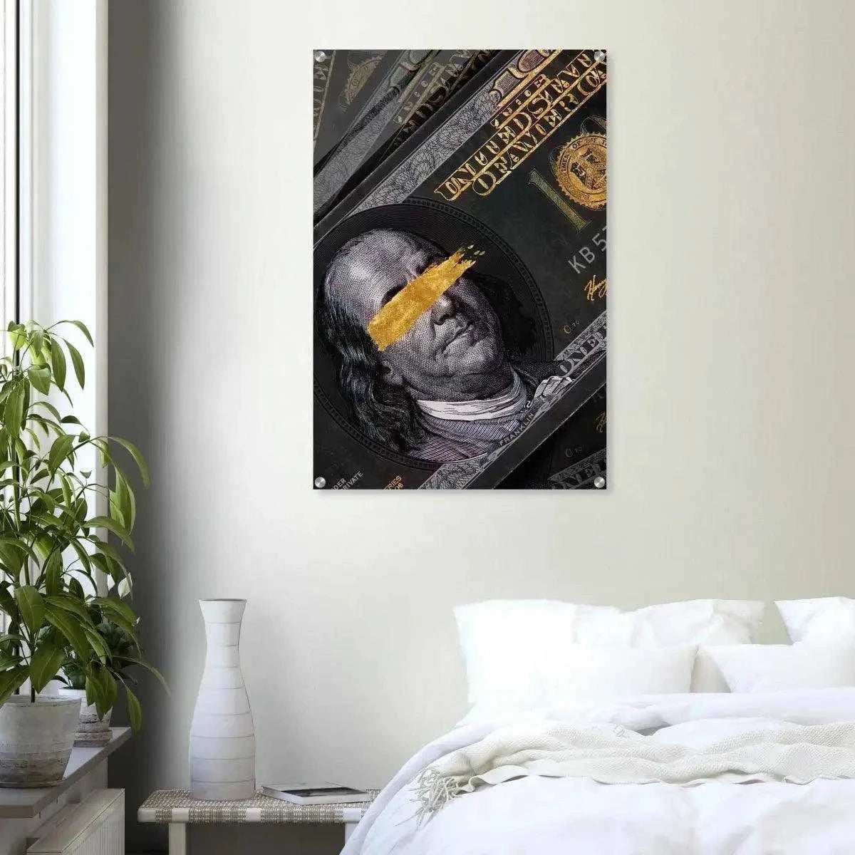 Golden Note - Leinwandbild Luxuriös SimpleCanvas Canvas