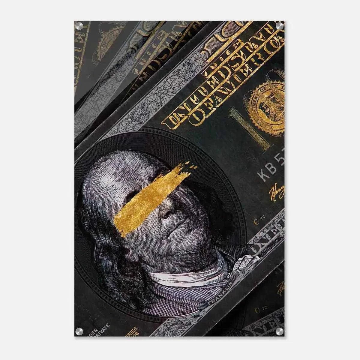 Golden Note - Leinwandbild Luxuriös SimpleCanvas Canvas