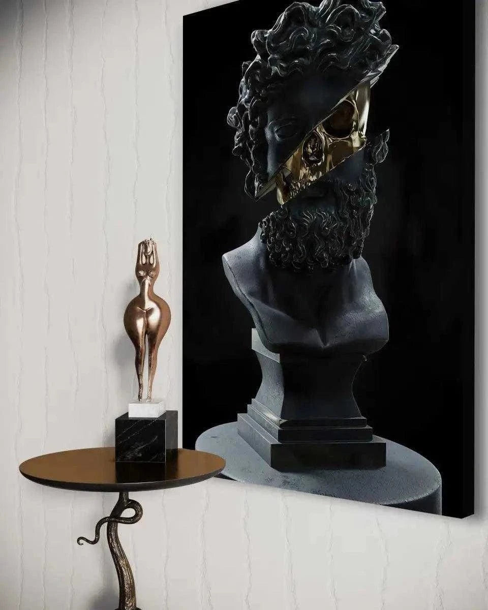 Golden Skull - Leinwandbild Luxuriös SimpleCanvas Canvas