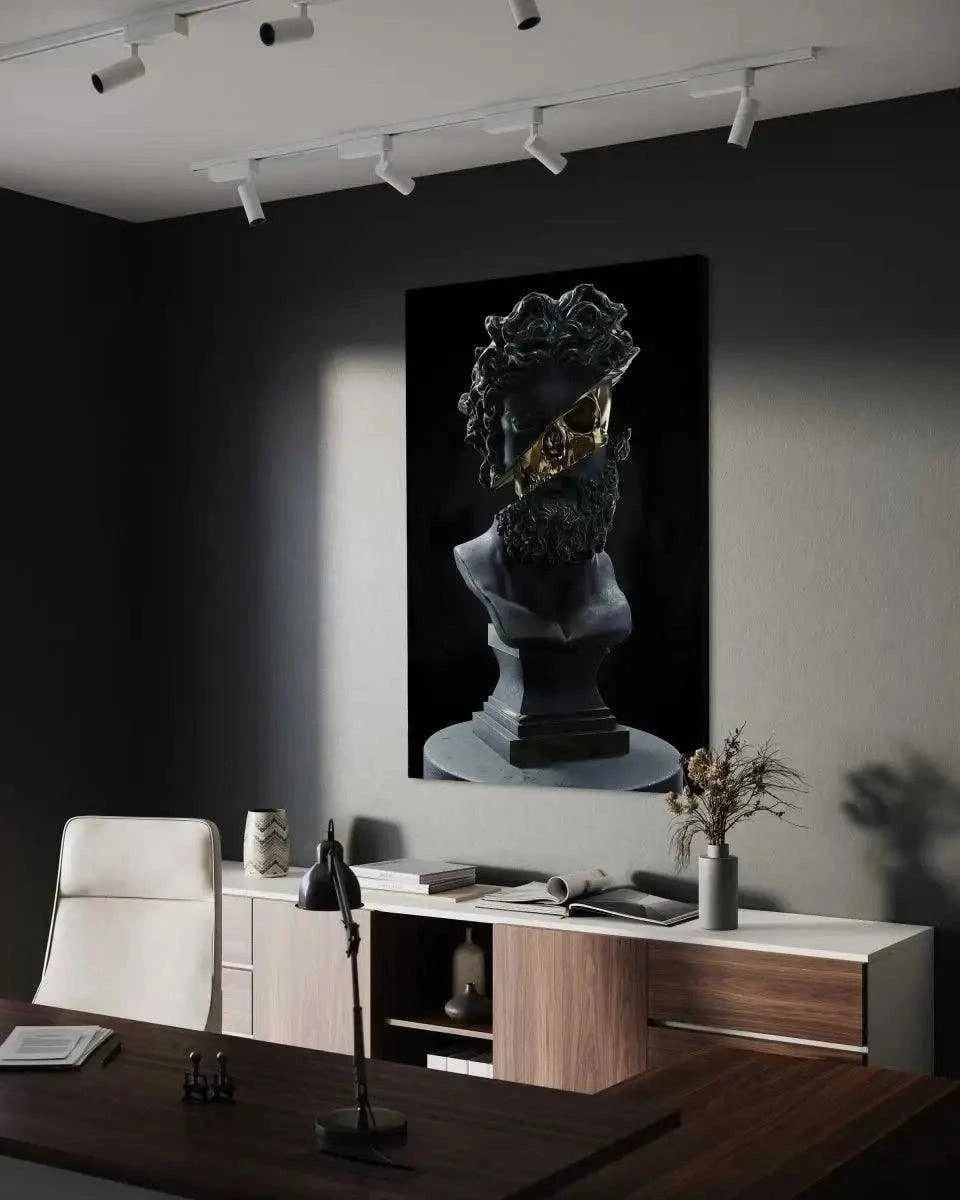 Golden Skull - Leinwandbild Luxuriös SimpleCanvas Canvas