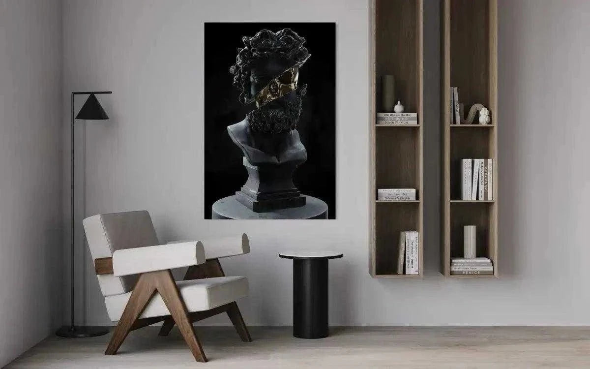 Golden Skull - Leinwandbild Luxuriös SimpleCanvas Canvas