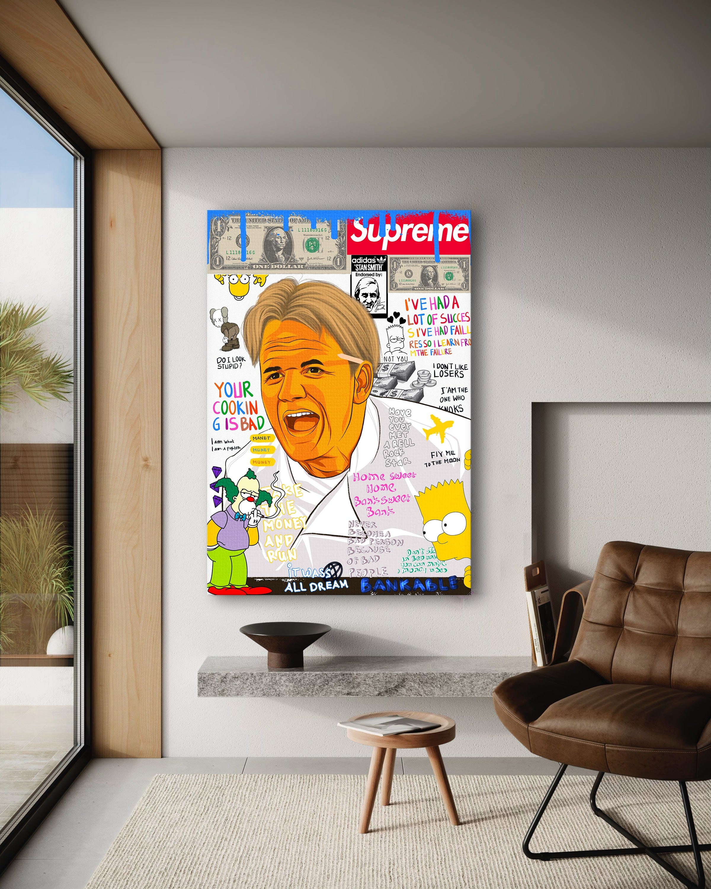 Gordon Ramsay - Leinwandbild Pop Art Mildwords Canvas
