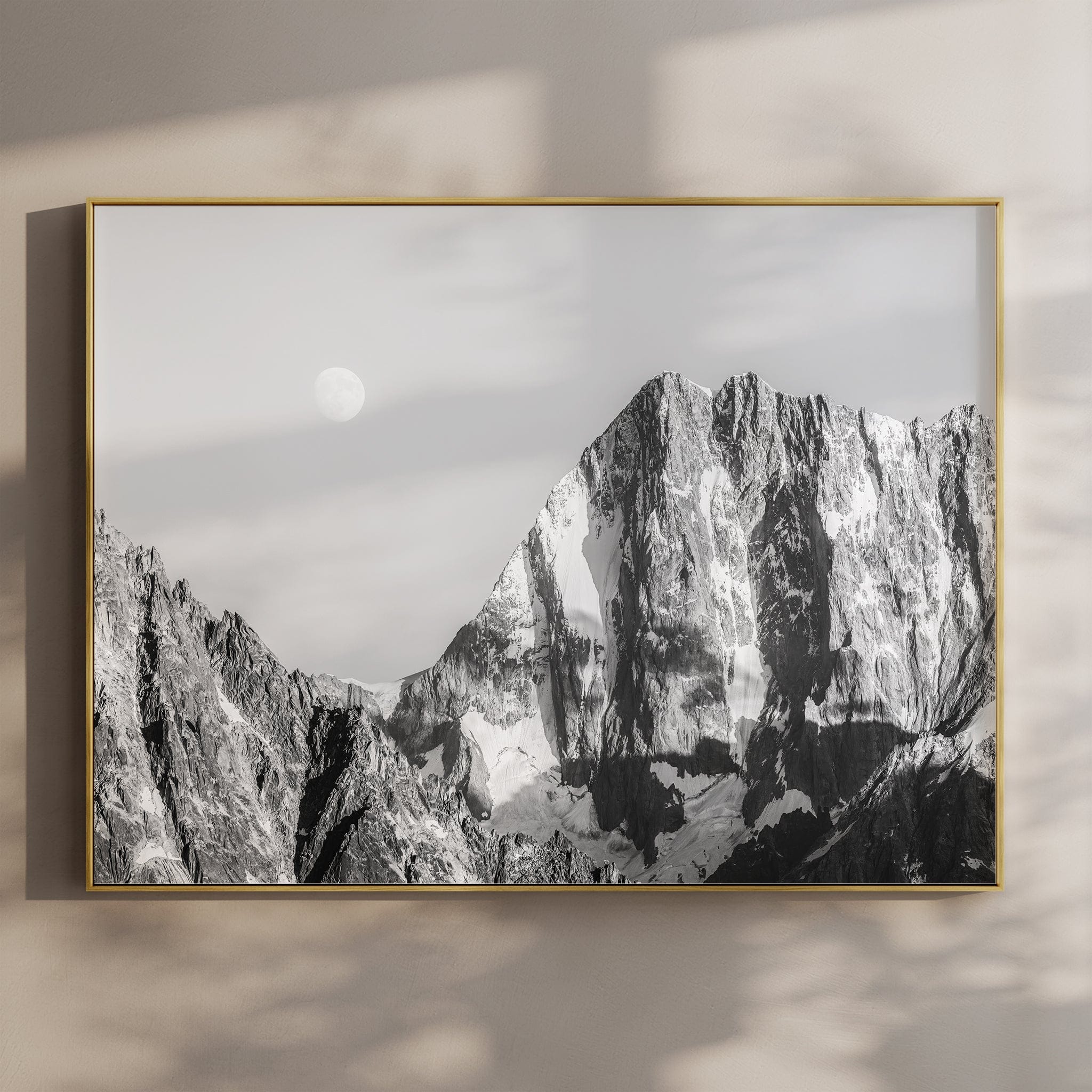 Grandes Jorasses – Chamonix, France (black & white) Chamonix Prints Landscape Orientation