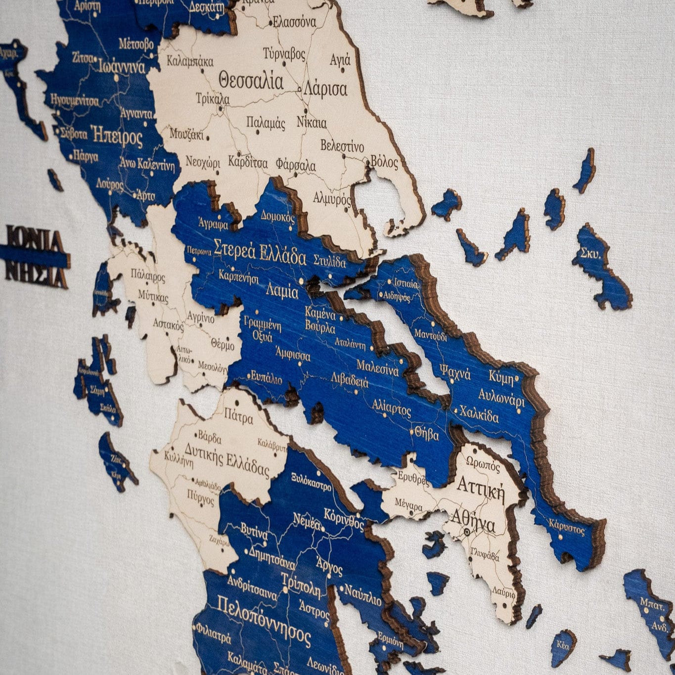 Griechenland 3D Holzkarte The5thFlavour 3D Wooden Country Maps