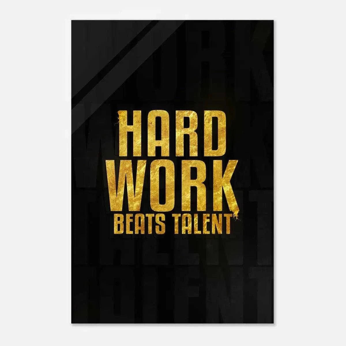 Hard Work Beats Talent - Leinwandbild Motivation SimpleCanvas Canvas