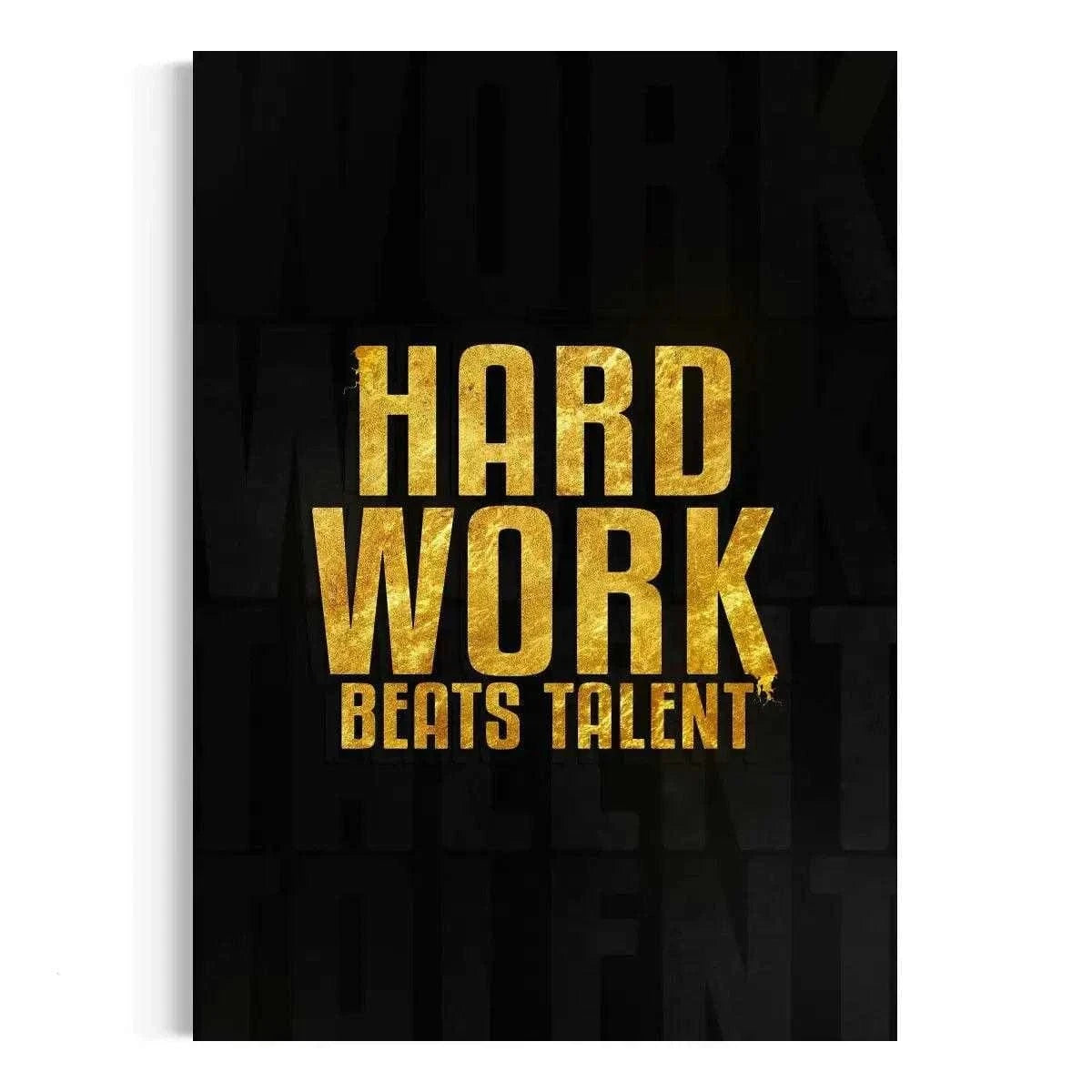 Hard Work Beats Talent - Leinwandbild Motivation SimpleCanvas Canvas
