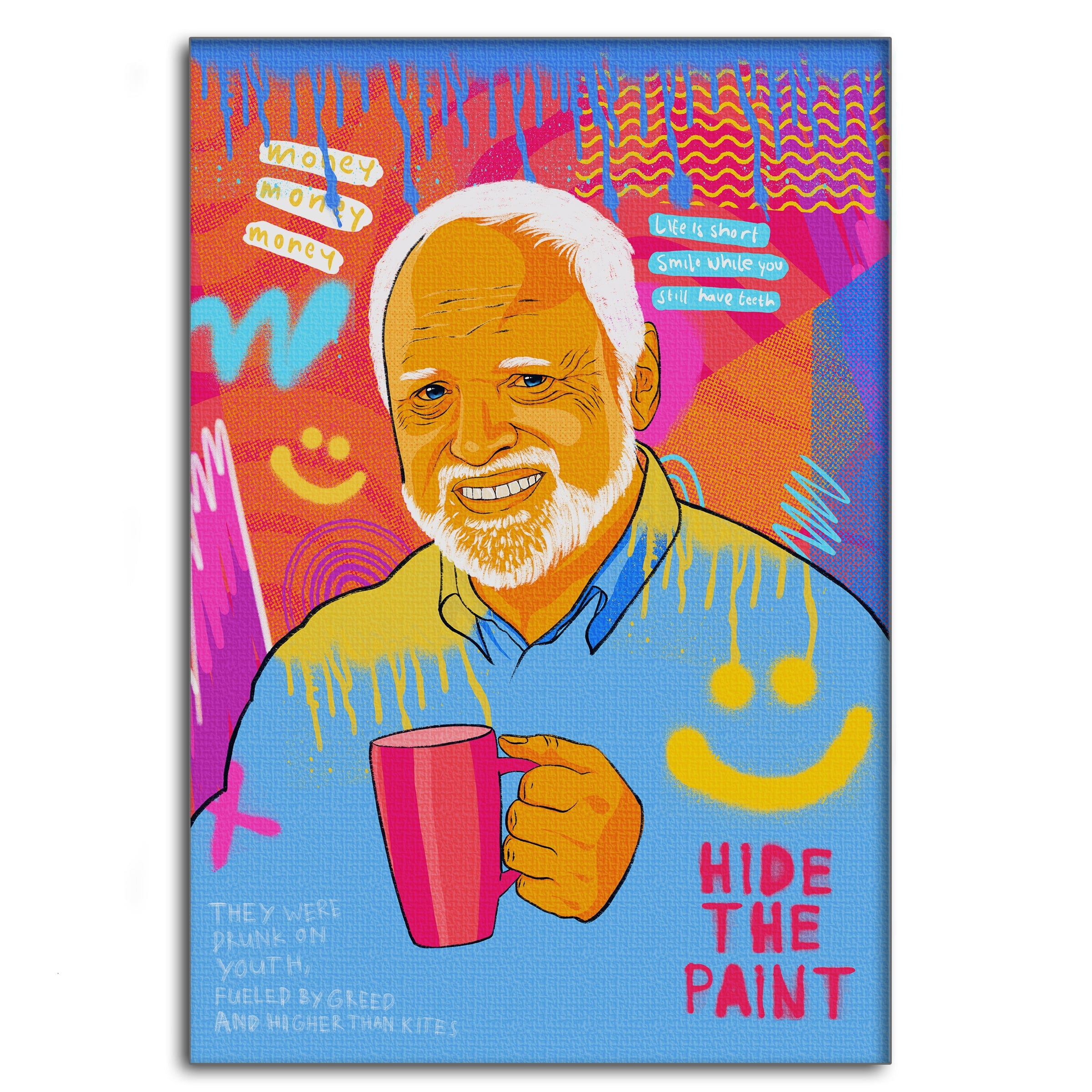 Harold Meme - Leinwandbild Pop Art Mildwords Canvas