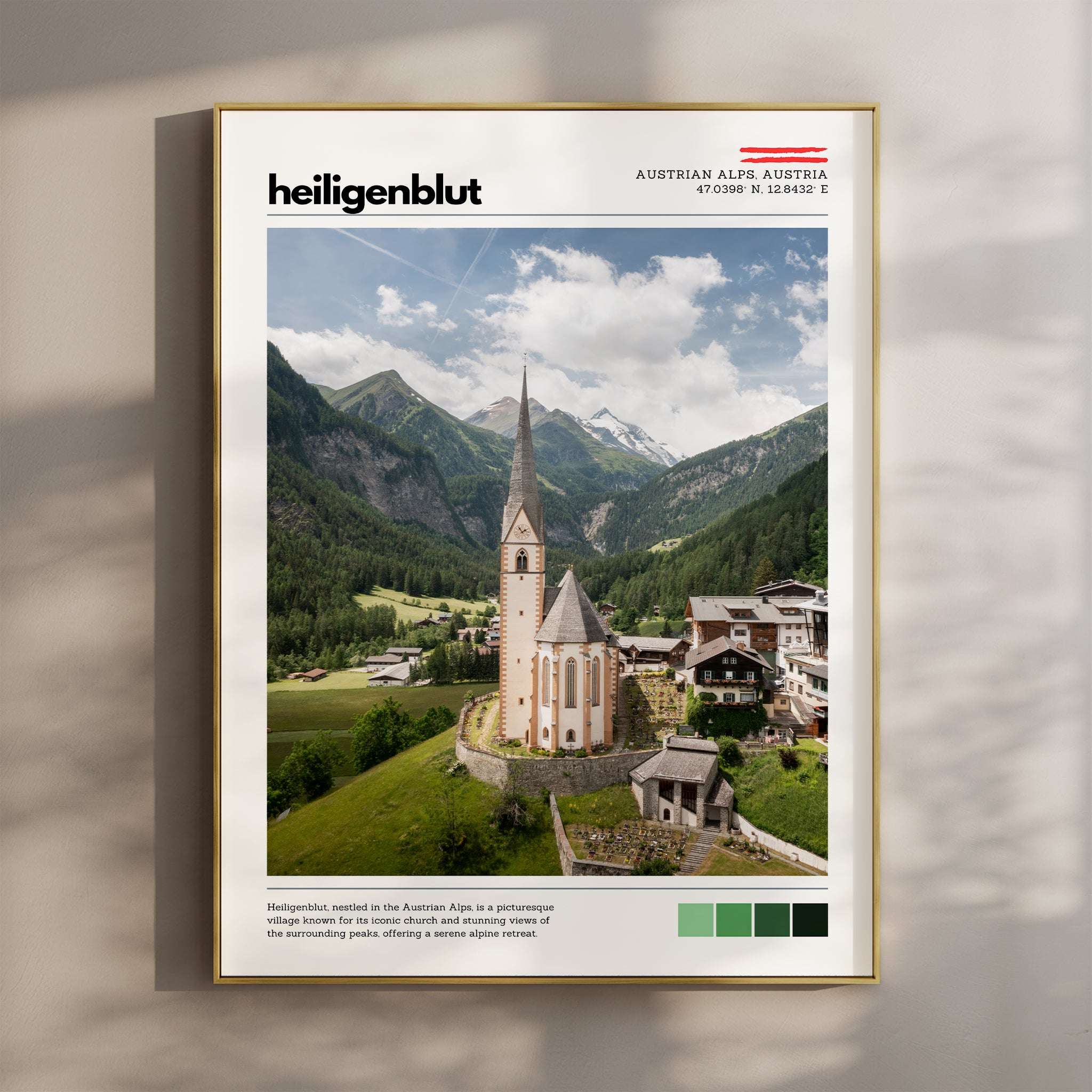 Heiligenblut Print – Austrian Alps Chamonix Prints Portrait Orientation