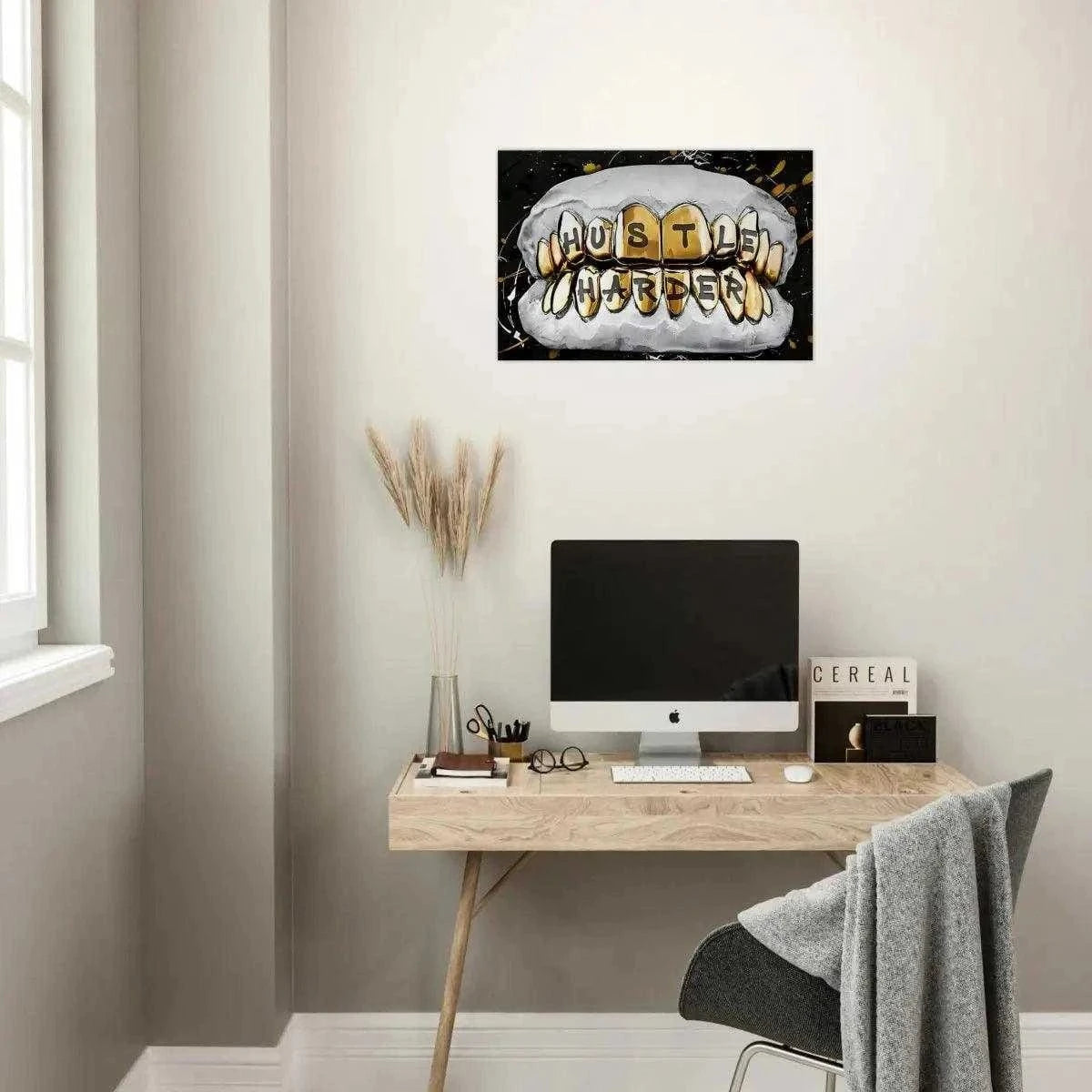 Hustle Harder - Leinwandbild Motivation SimpleCanvas Canvas
