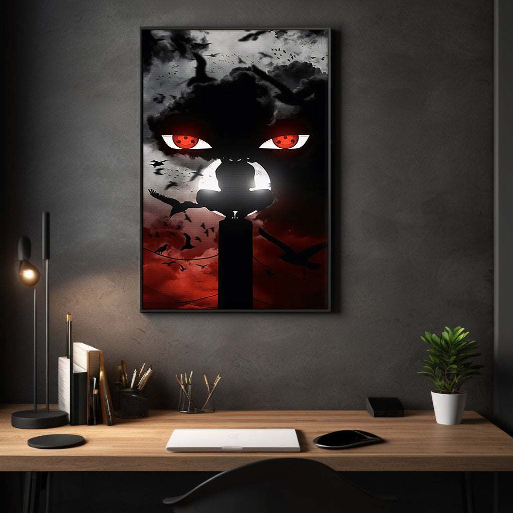 Itachi's Bloody Night - Anime Leinwandbild SimpleCanvas Canvas