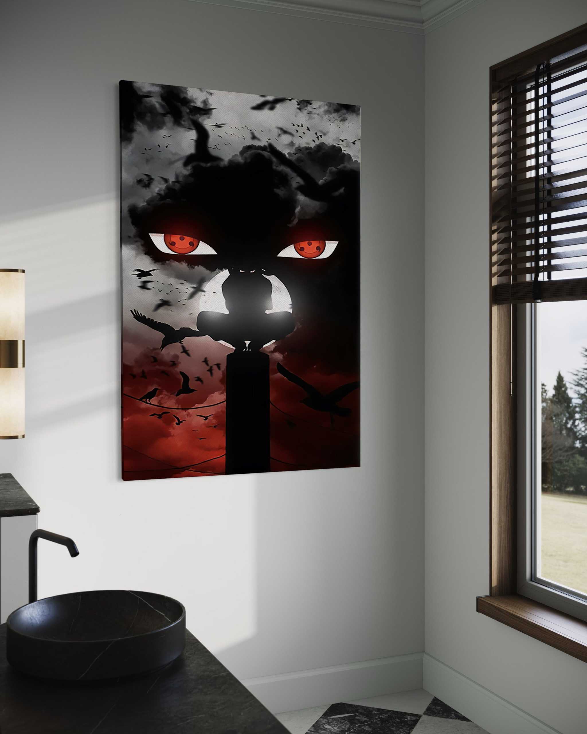 Itachi's Bloody Night - Anime Leinwandbild SimpleCanvas Canvas