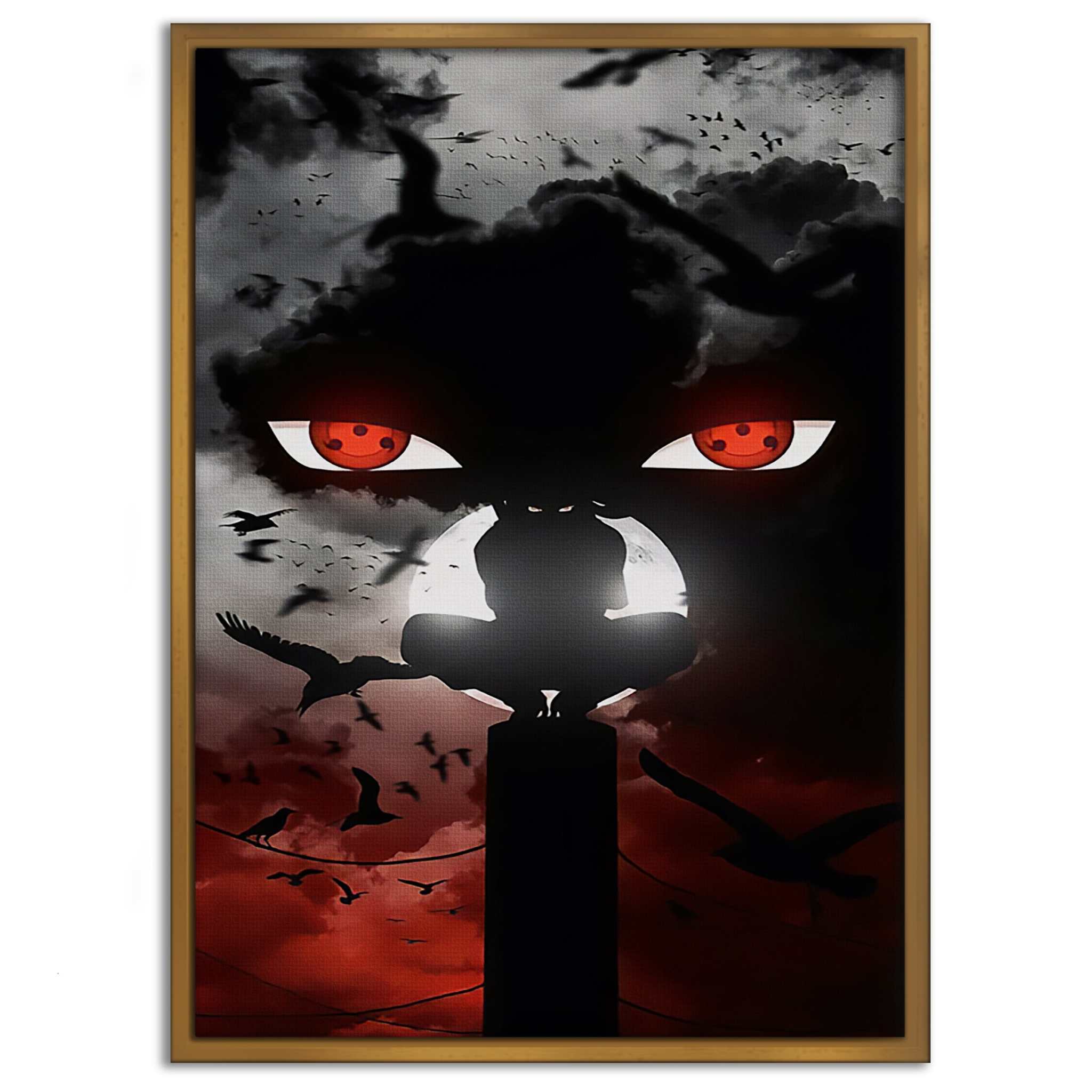 Itachi's Bloody Night - Anime Leinwandbild SimpleCanvas Canvas