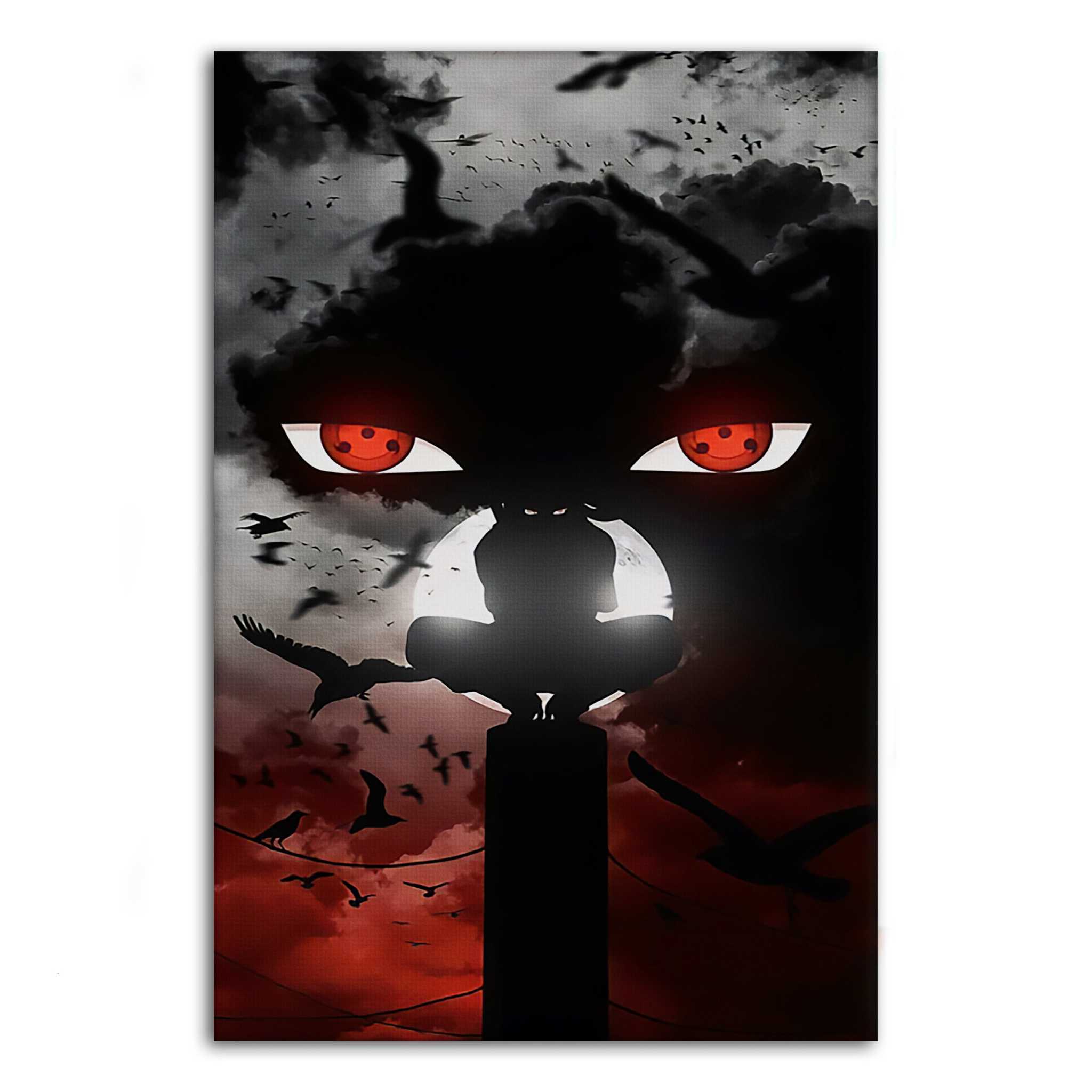 Itachi's Bloody Night - Anime Leinwandbild SimpleCanvas Canvas