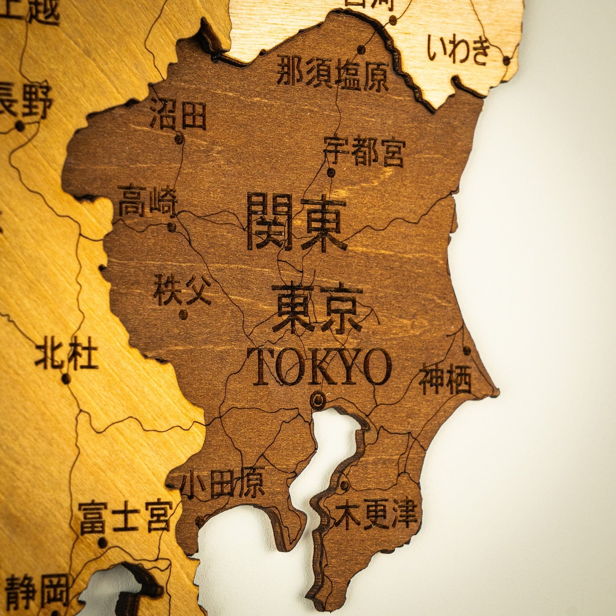 Japan 3D Holzkarte The5thFlavour 3D Wooden Country Maps