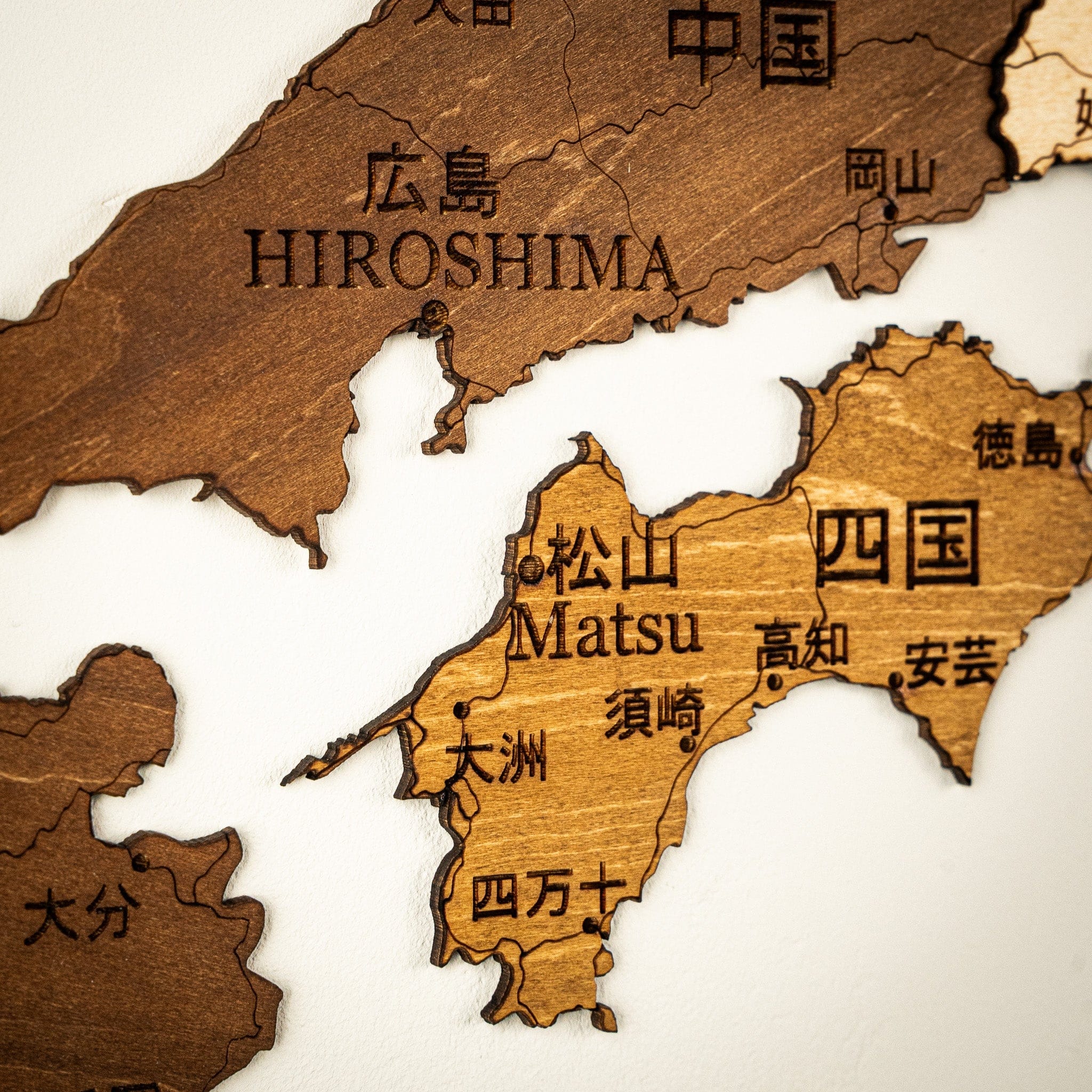 Japan 3D Holzkarte The5thFlavour 3D Wooden Country Maps