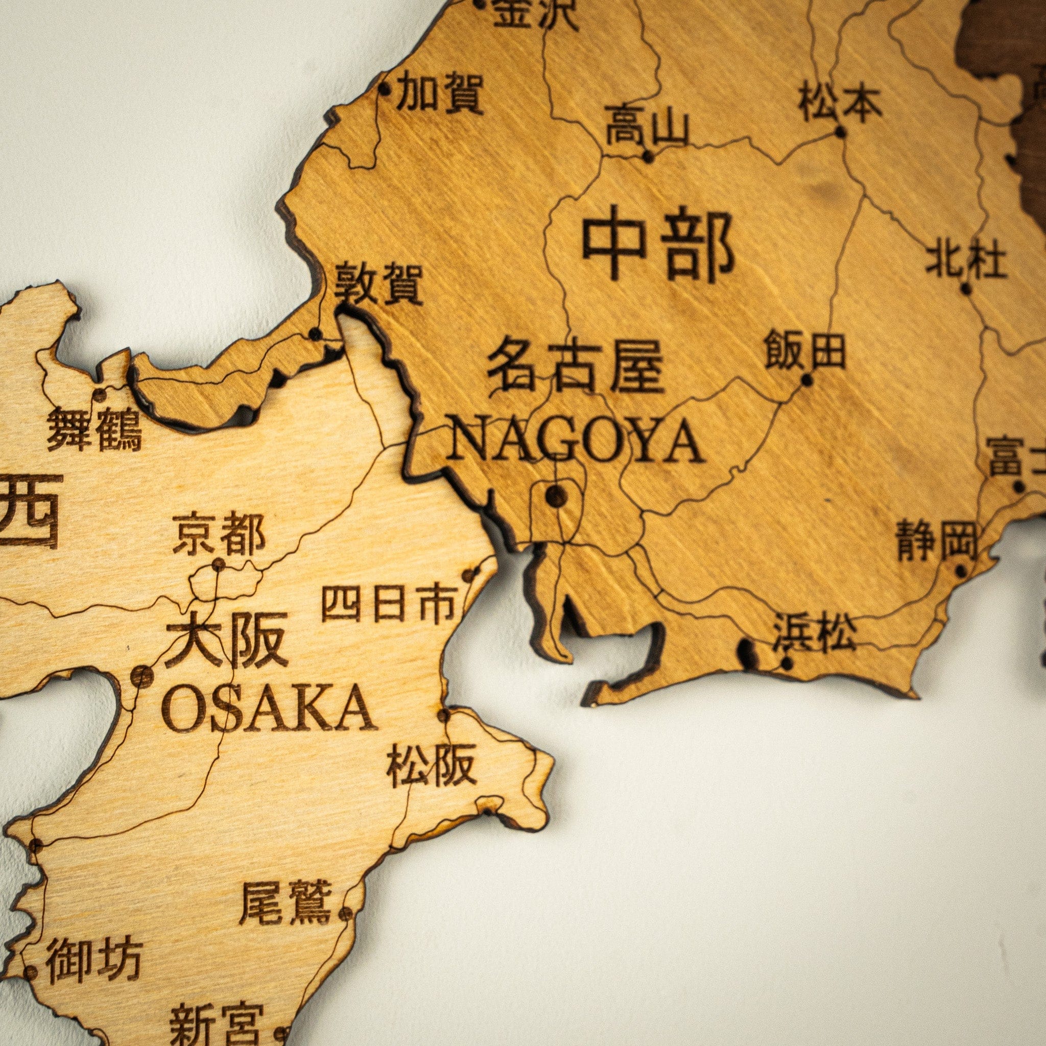 Japan 3D Holzkarte The5thFlavour 3D Wooden Country Maps