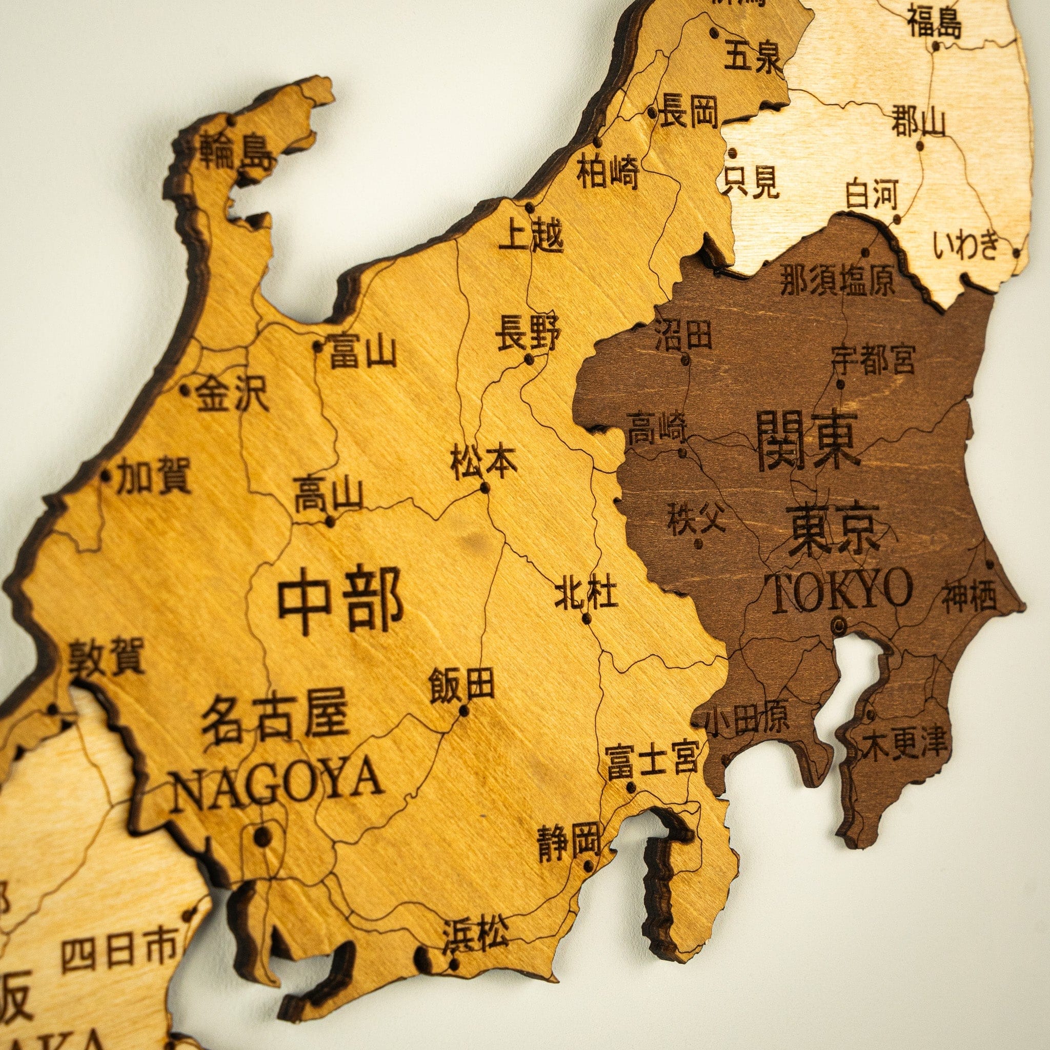 Japan 3D Holzkarte The5thFlavour 3D Wooden Country Maps