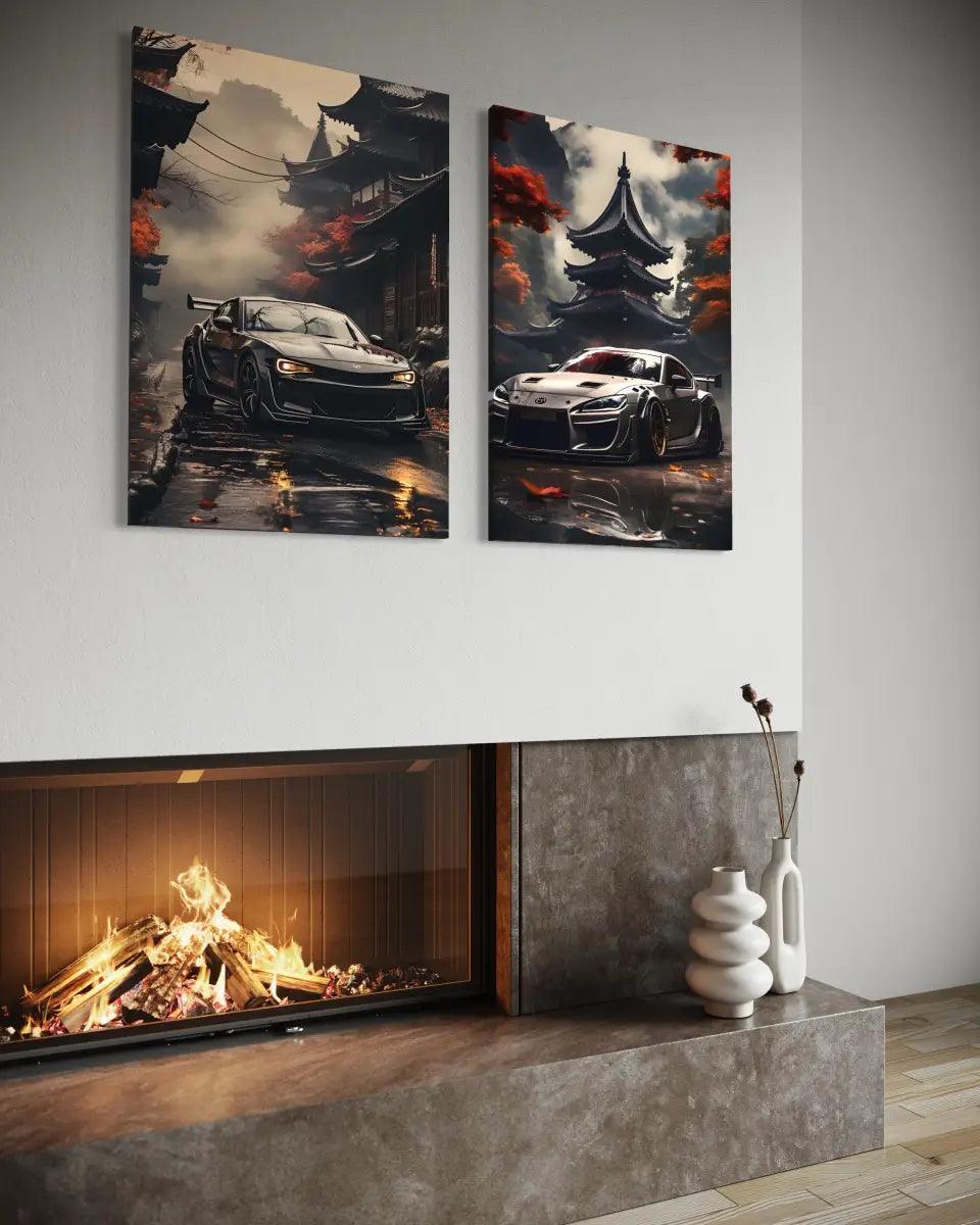 JDM Bundle - Leinwandbild 2x - - auto wandbilder canvas car poster cars wall art Foto auf Leinwand japanese car jdm JDM Wallart jdm wandbild leinwandbilder leinwanddeko supra poster supra wall art supra wandbild toyota supra toyota supra poster wall art wandbilder