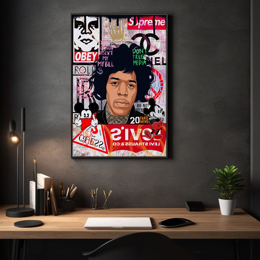 Jimmy Hendrix - Leinwandbild Pop Art Mildwords Canvas