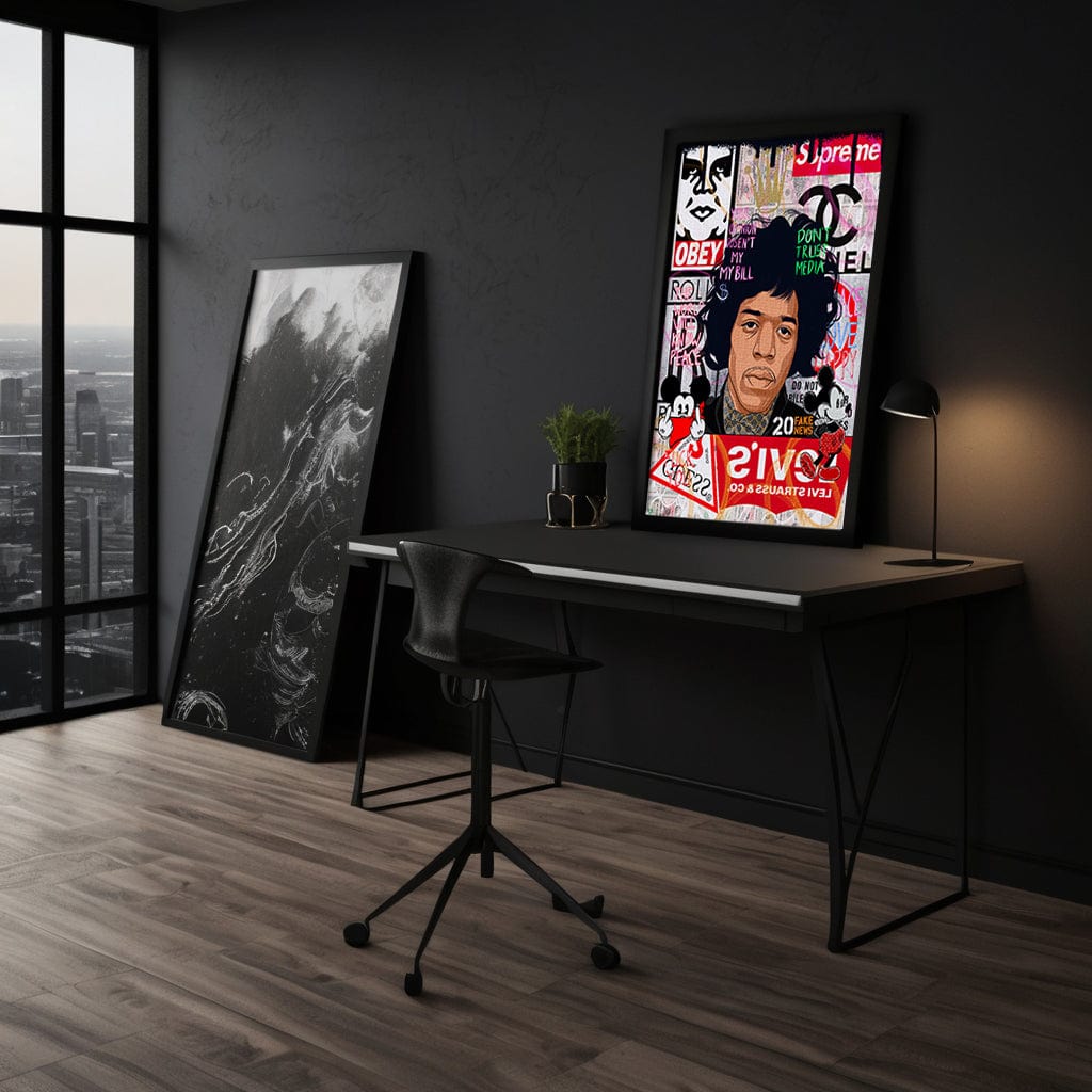 Jimmy Hendrix - Leinwandbild Pop Art Mildwords Canvas
