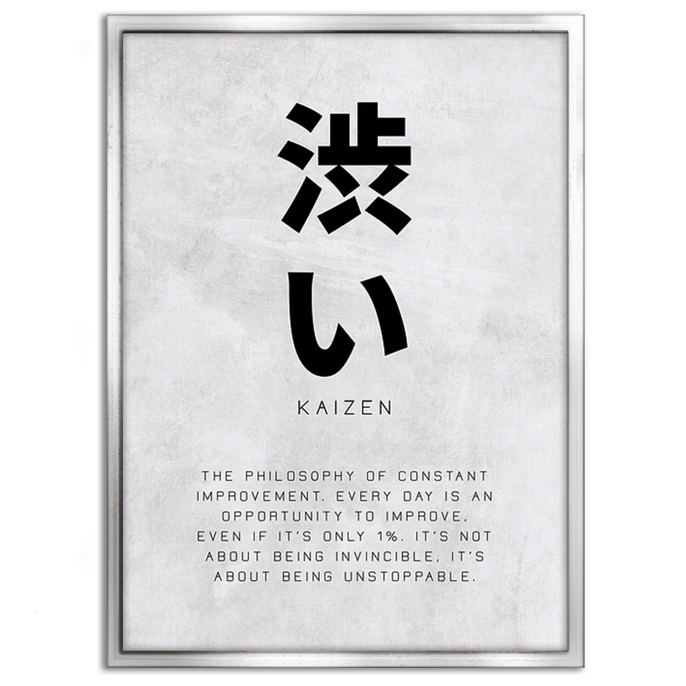 Kaizen Constant Improvement - Leinwandbild Motivation SimpleCanvas Canvas